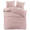 Droomtextiel Uni Flanel Dekbedovertrek Brienz - Tweepersoons - 200x200/220 cm - Roze - Super Zacht