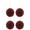 J-line - Doos Van 4 Kerstballen Patroon Fluweel Glas Burgundy Medium - 10x10x10cm