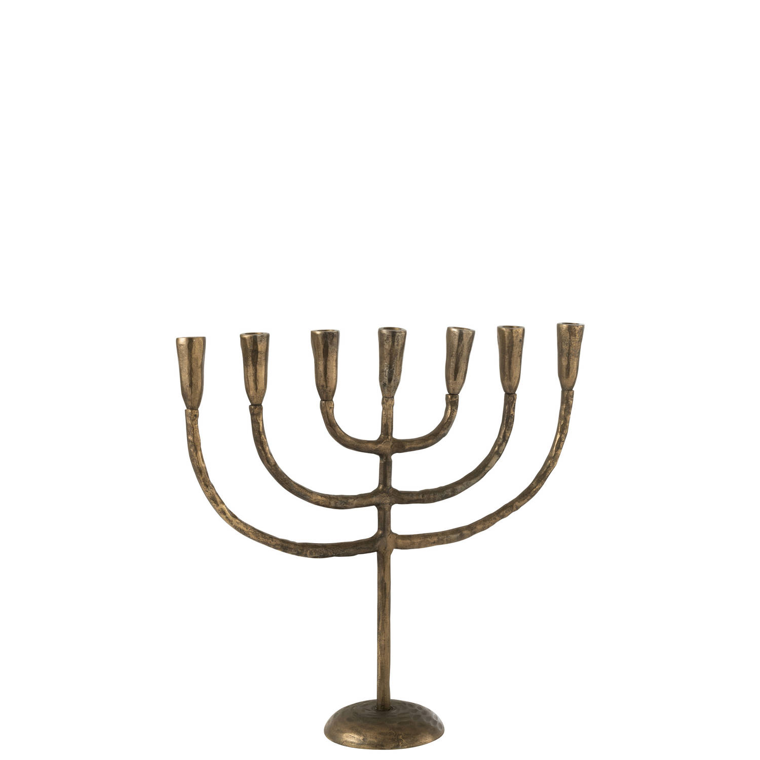 J-line - Kandelaar Menorah Aluminium Brons - 54x16x54cm