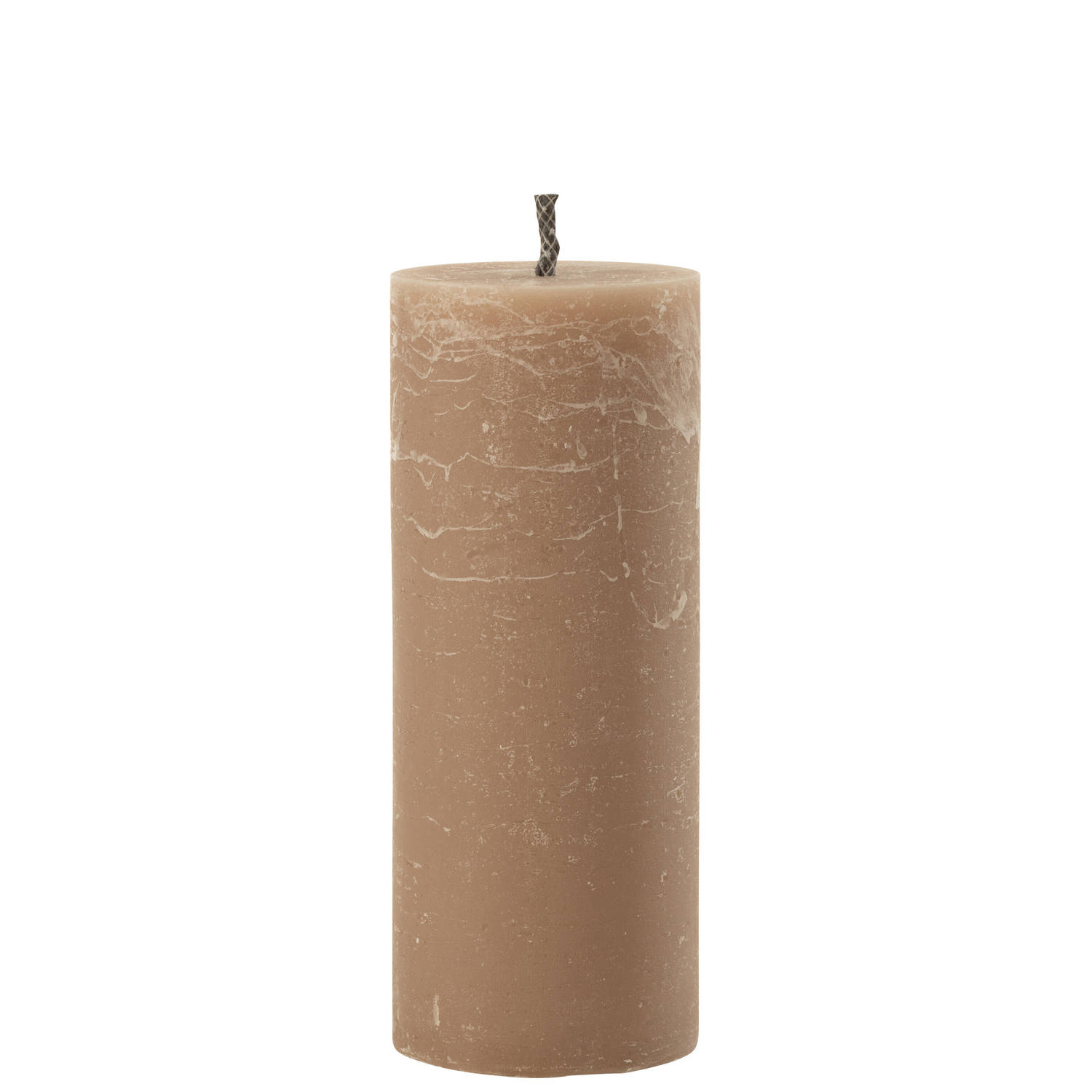 J-line - Buitenkaars Pilaar Paraffine Taupe Large-45uren - 25x10x10cm