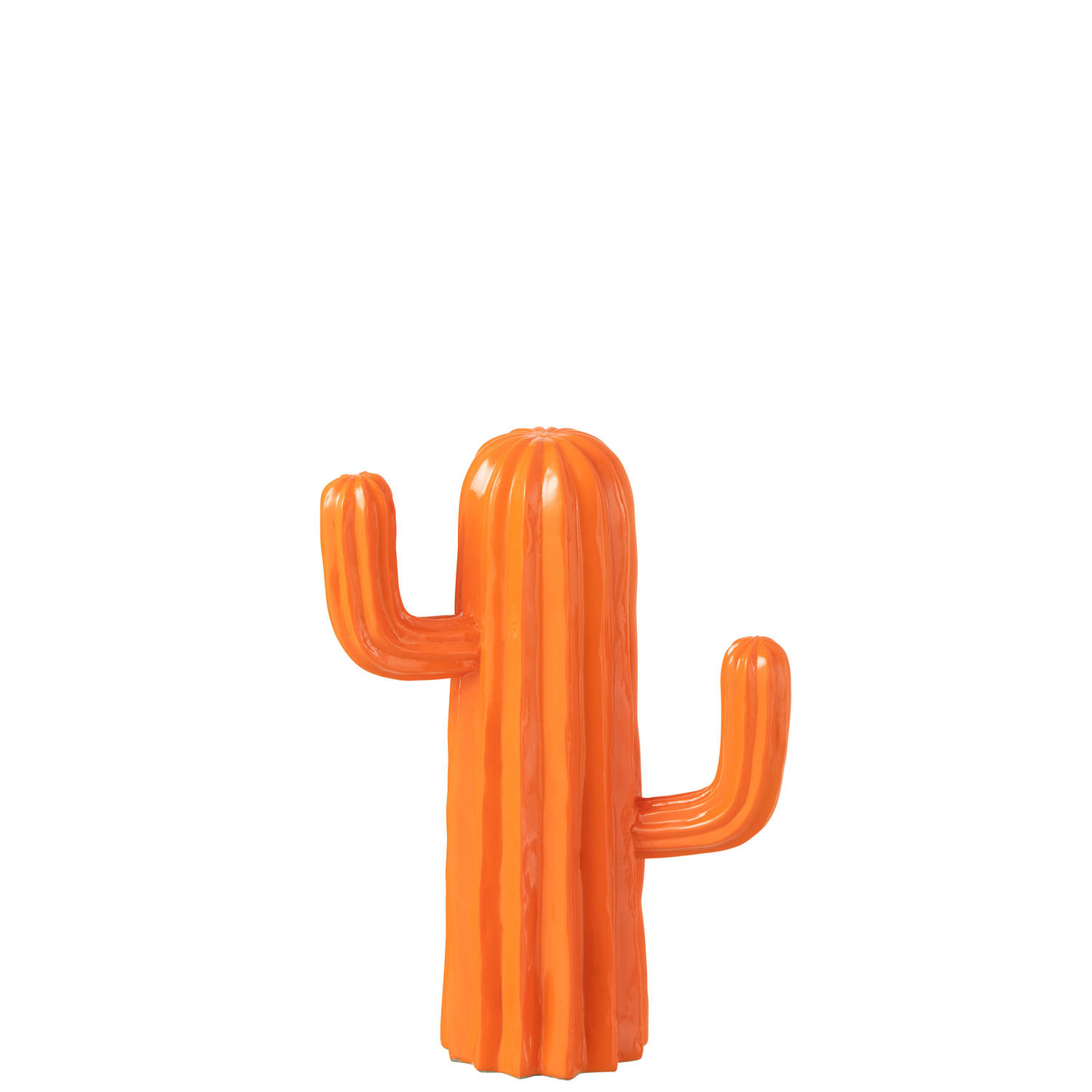 J-line - Cactus Polyresine Oranje Small - 20.5x9.5x28cm