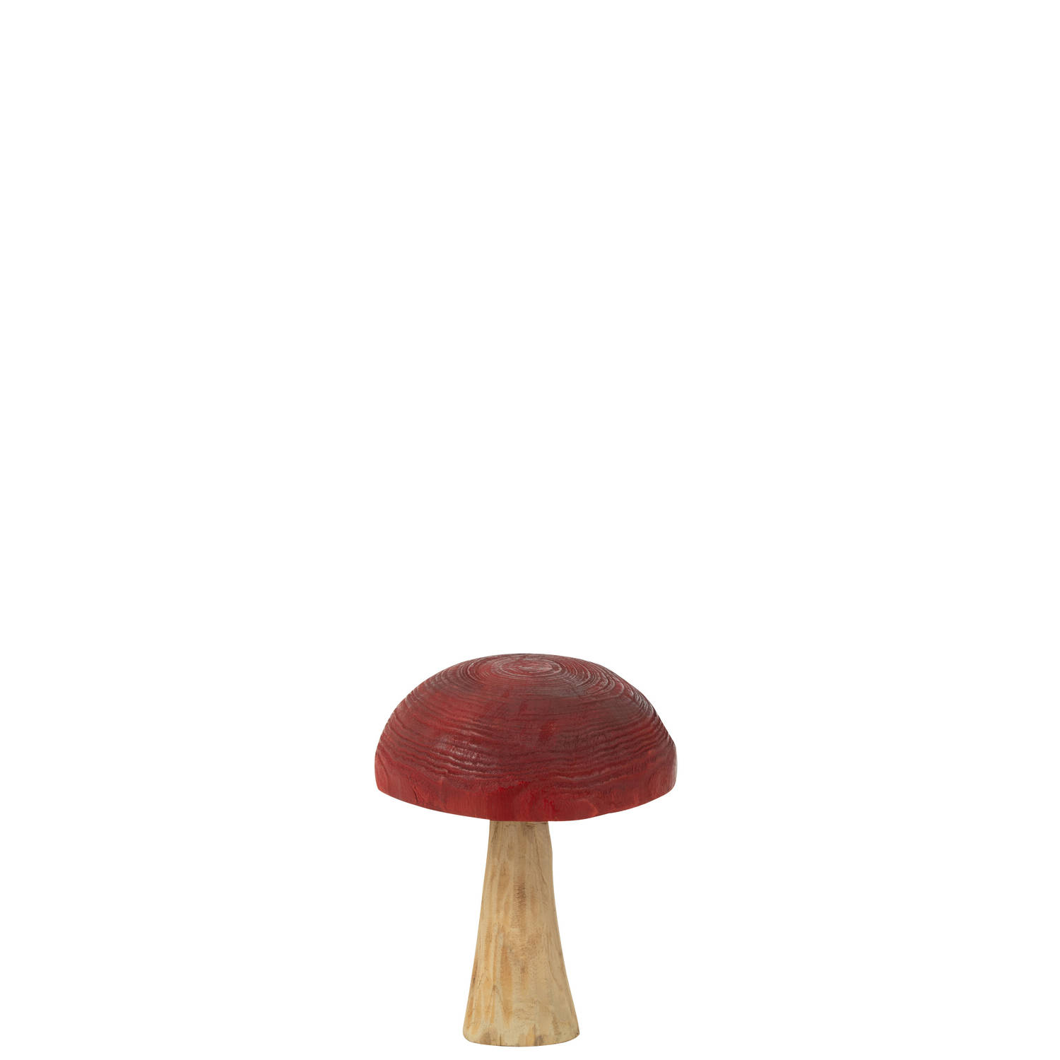 J-line - Paddenstoel Hout Rood/naturel Small - 30x30x40cm