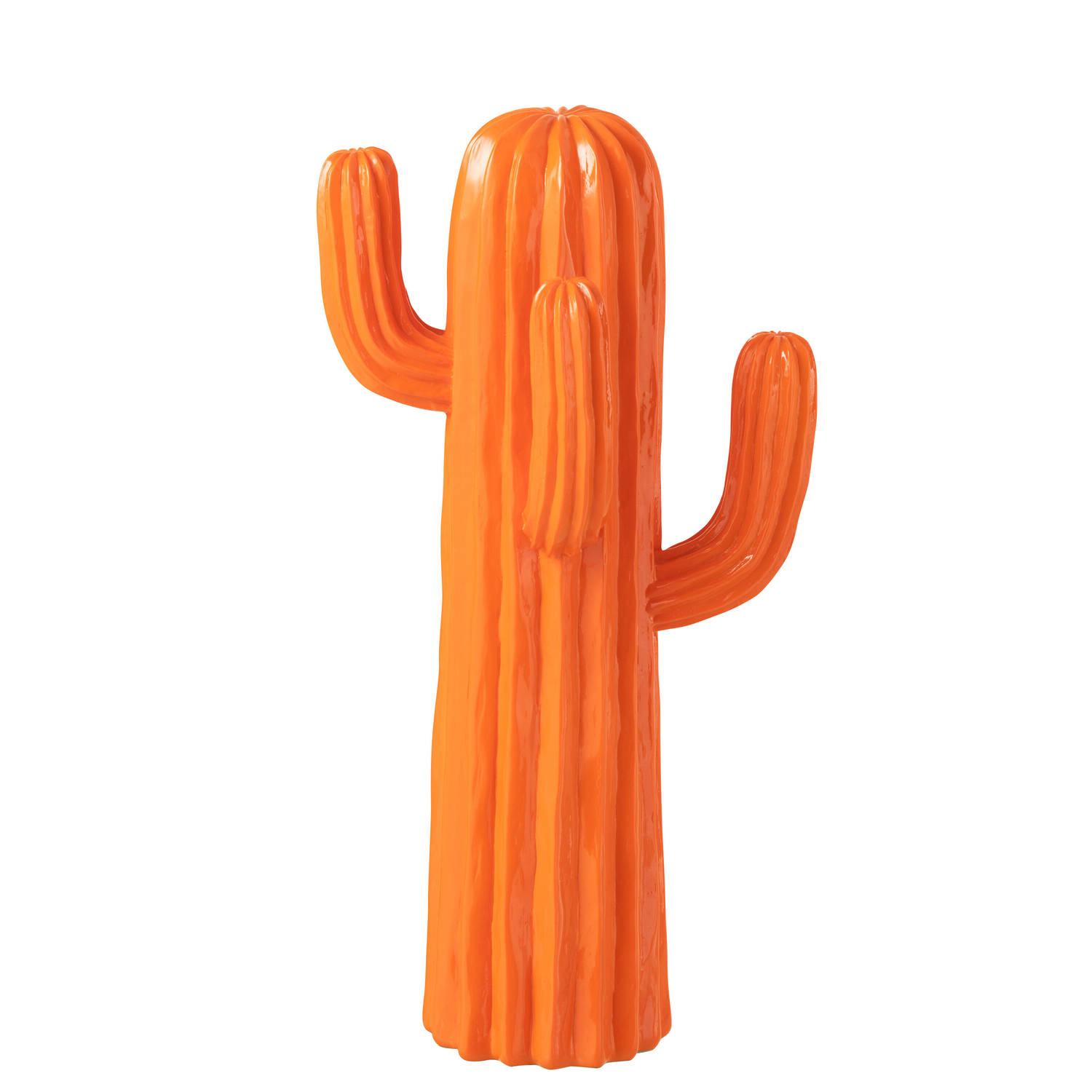 J-line - Cactus Polyresine Oranje Large - 22.5x17x42cm