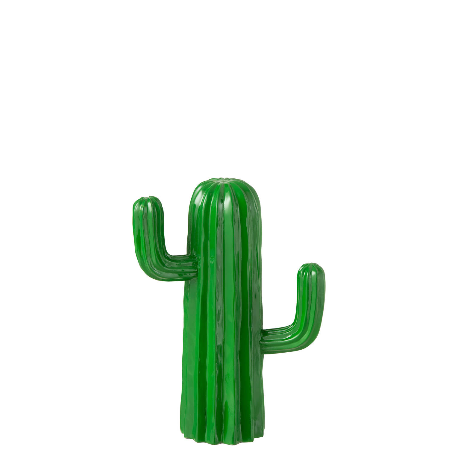 J-line - Cactus Polyresine Groen Small - 20.5x9.5x28cm