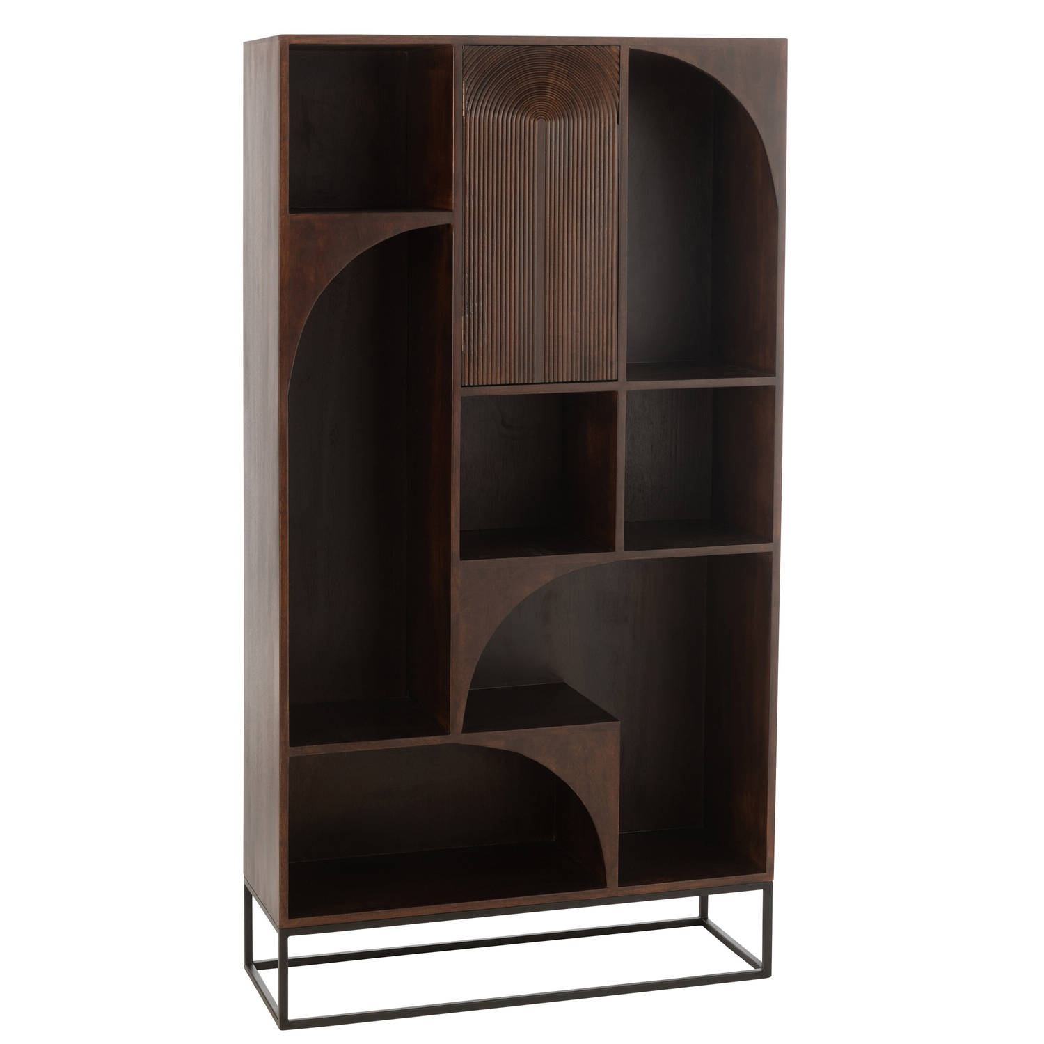 J-line - Rek Mode Mango Hout/mdf Bruin - 90x33x168cm