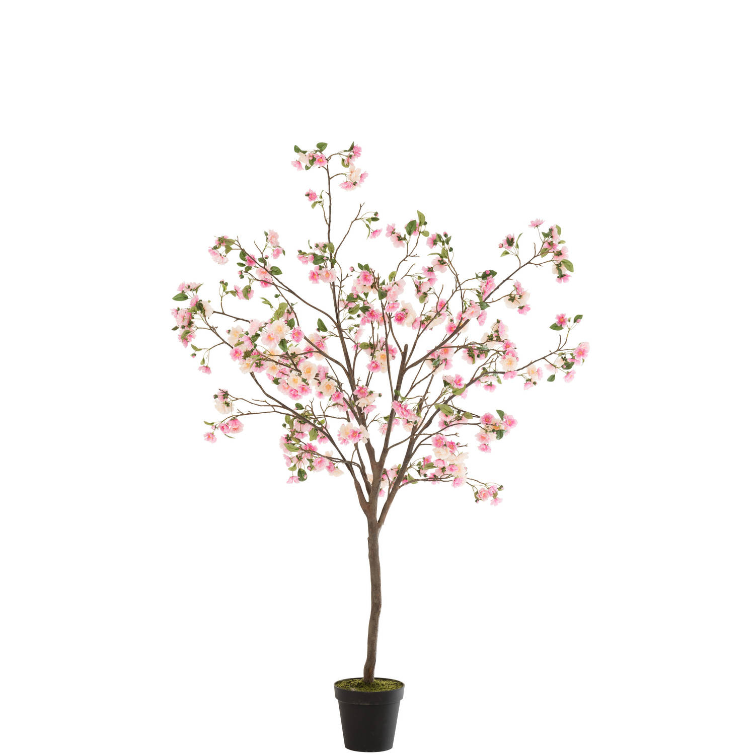 J-line - Bloesemboom Plastiek Roze/bruin Large - 140x140x190cm