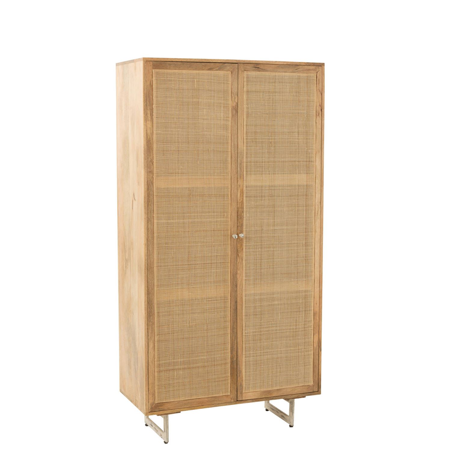 J-line - Kast Rattan Mangohout Naturel - 95x44x175cm