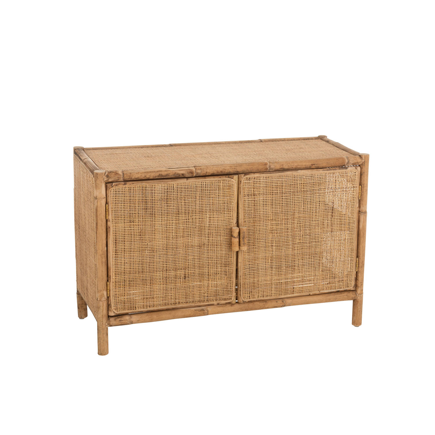 J-line - Kast Ozara 2deur Rotan Naturel - 100x40x65cm