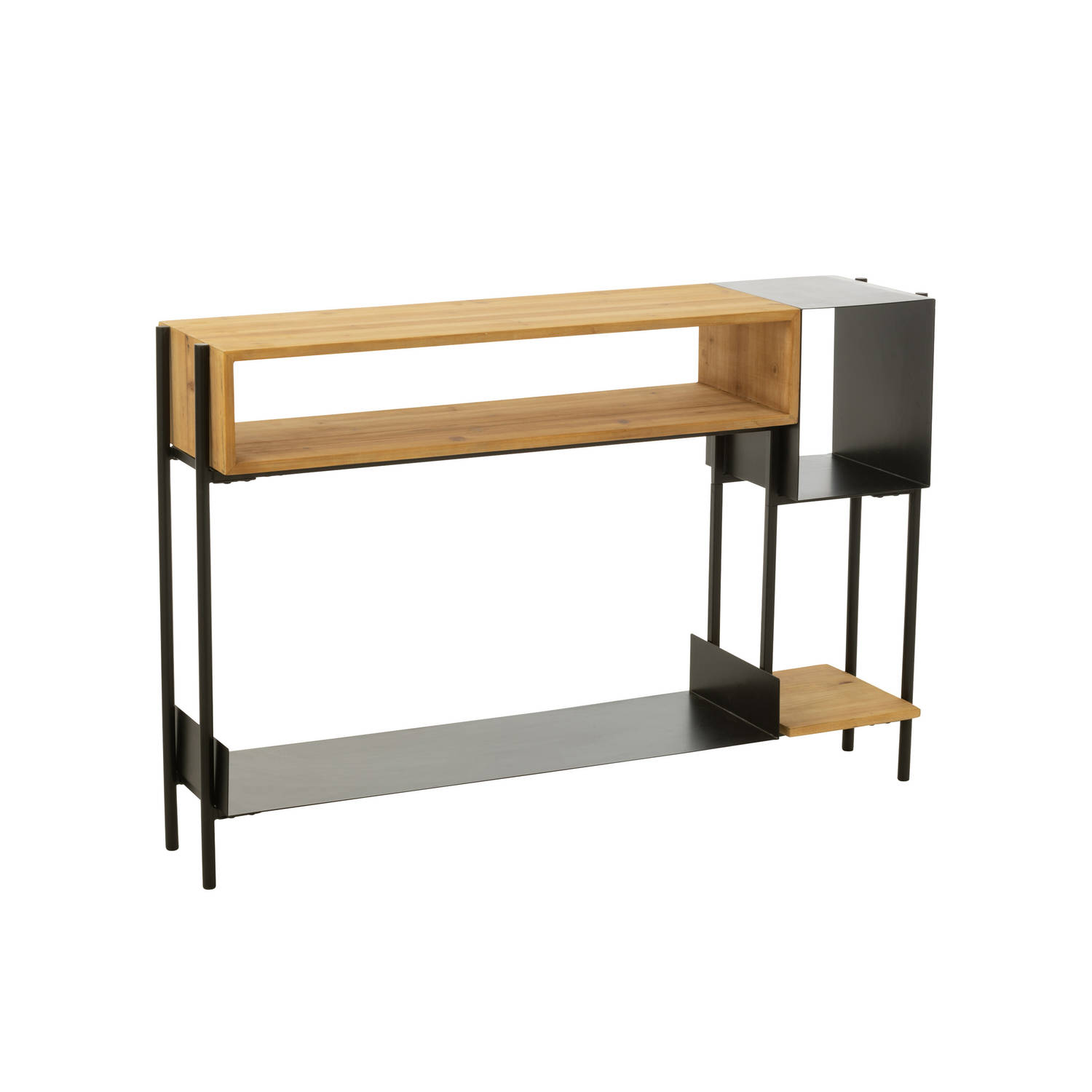 J-line - Console Tina Hout/ijzer Zwart/naturel - 120x30x80cm