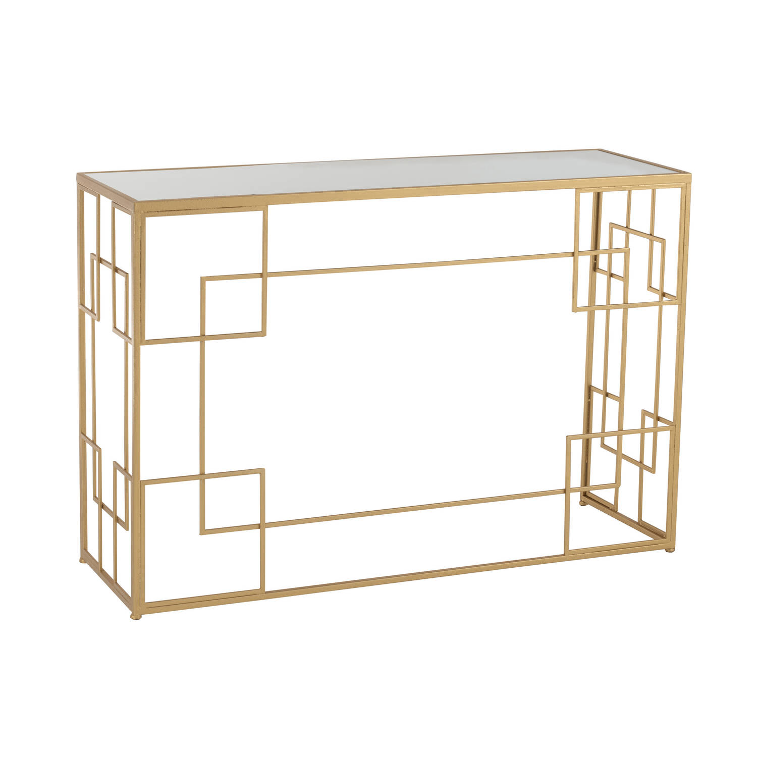 J-line - Console Lijnen Metaal/glas Goud - 120x40x81.5cm