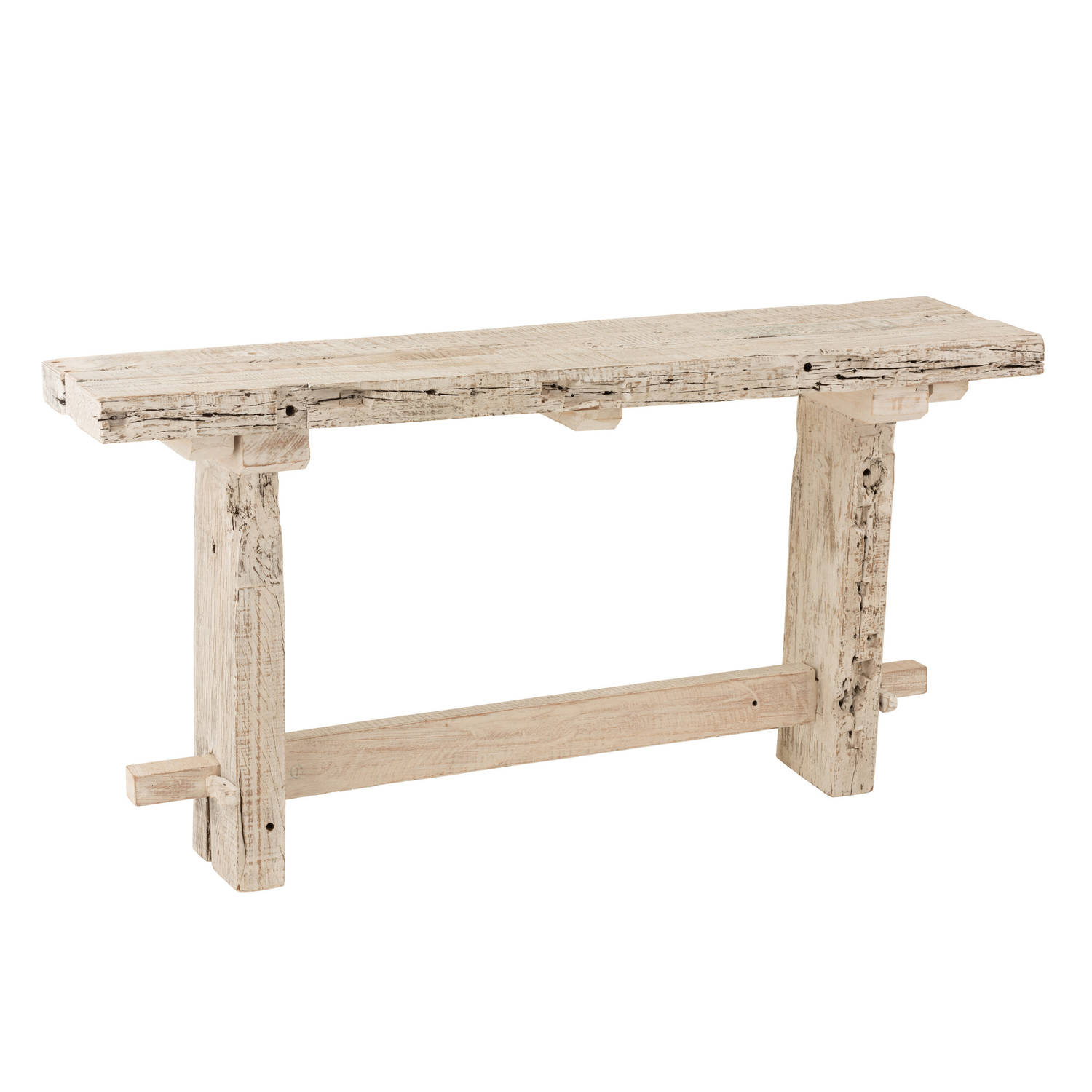 J-line - Console Brut Gerecycleerd Hout White Wash - 150x37x77cm