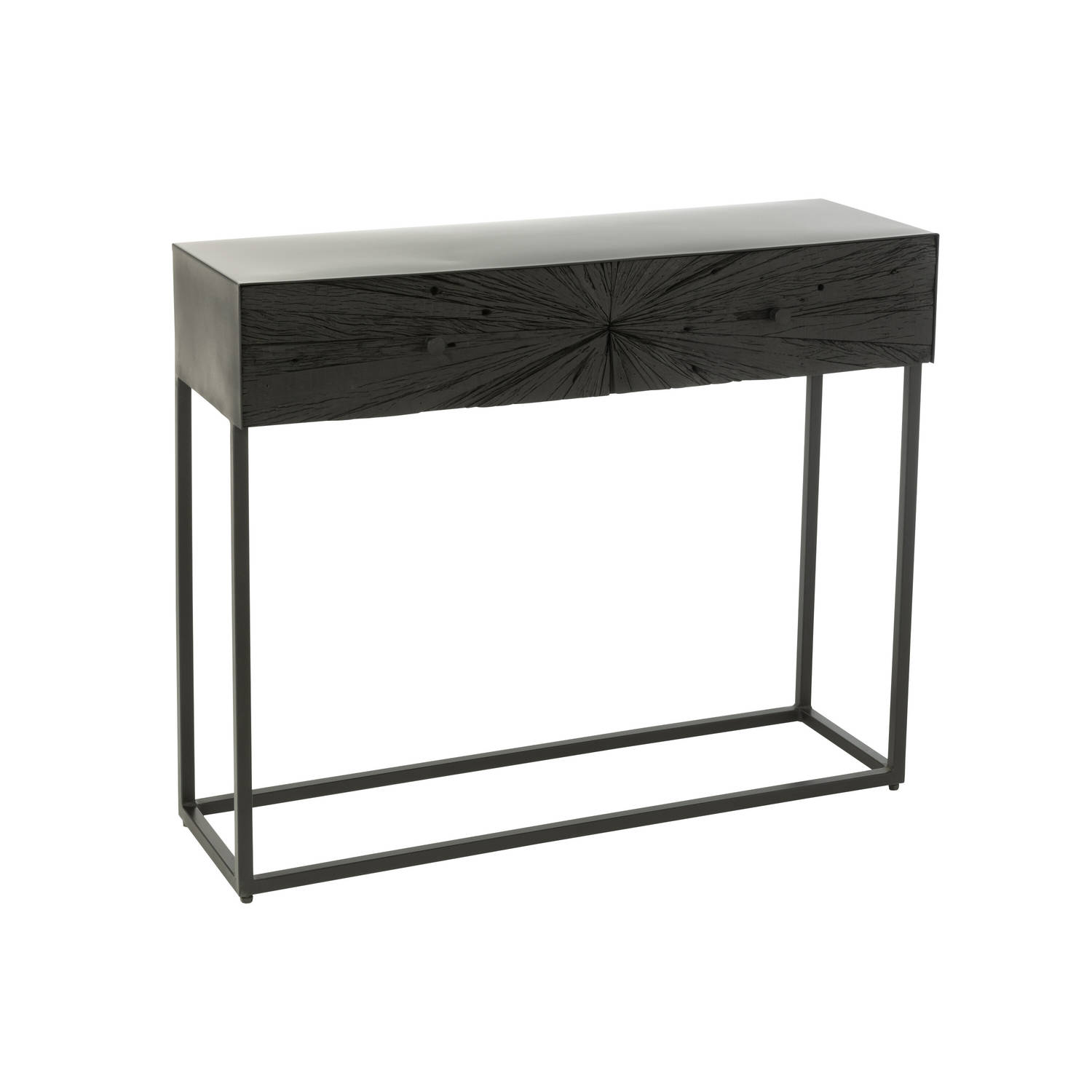 J-line - Console Shanil Hout/ijzer Zwart - 100x33x81cm