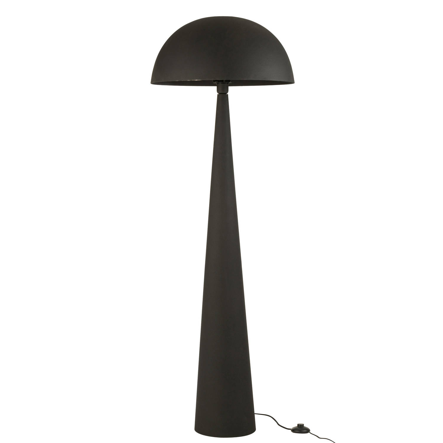 J-line - Staanlamp Paddenstoel Metaal Mat Zwart - 50.5x50.5x148cm