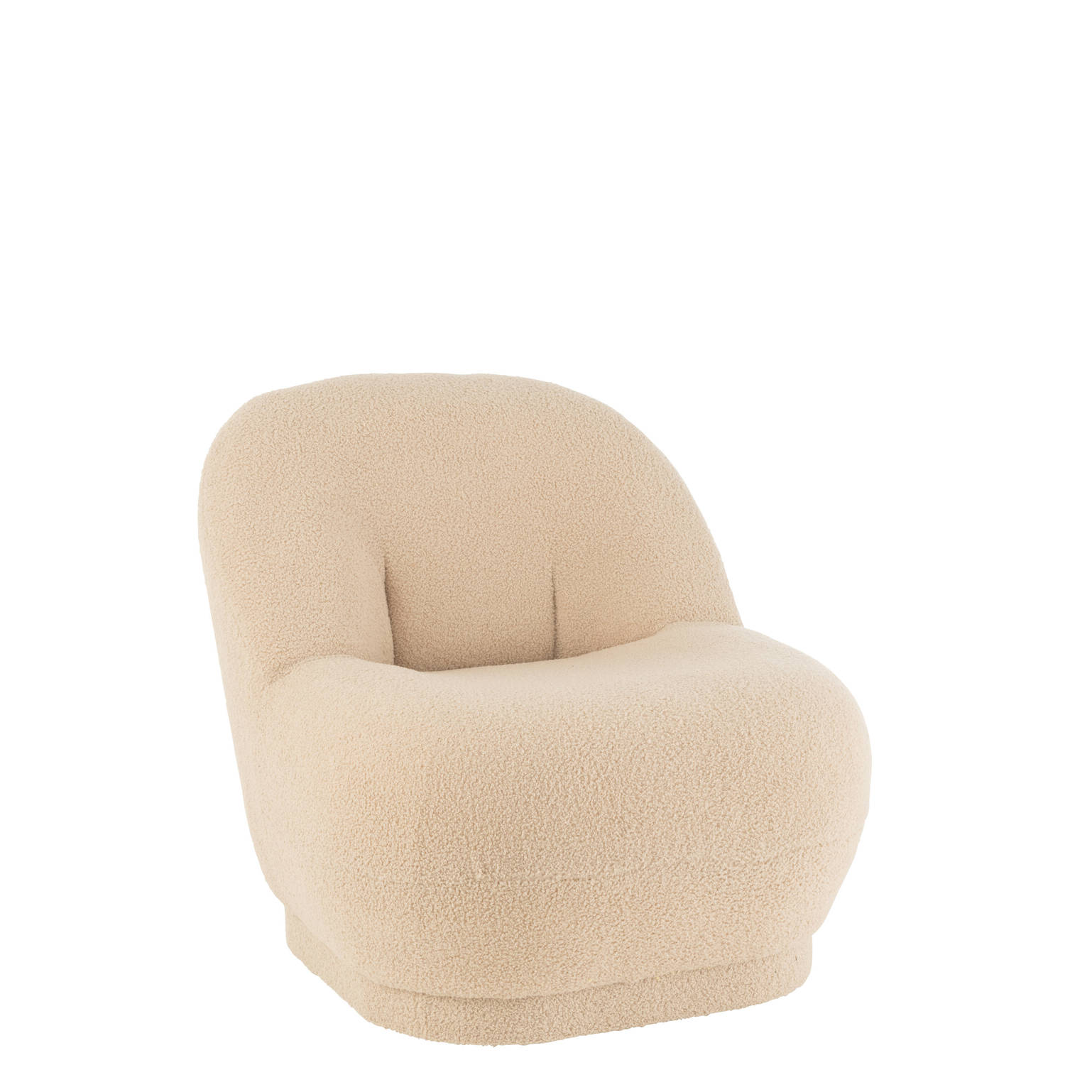 J-line - Zetel Teddy Bouclé Warm Beige - 78x88x72cm