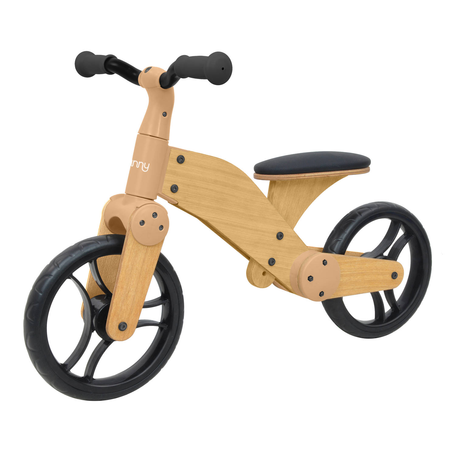 Sunny Balance Bike 1000 Loopfiets voor Kinderen van Hout Loopfiets 2 Wielen, Verstelbaar Zadel, Comfortabele