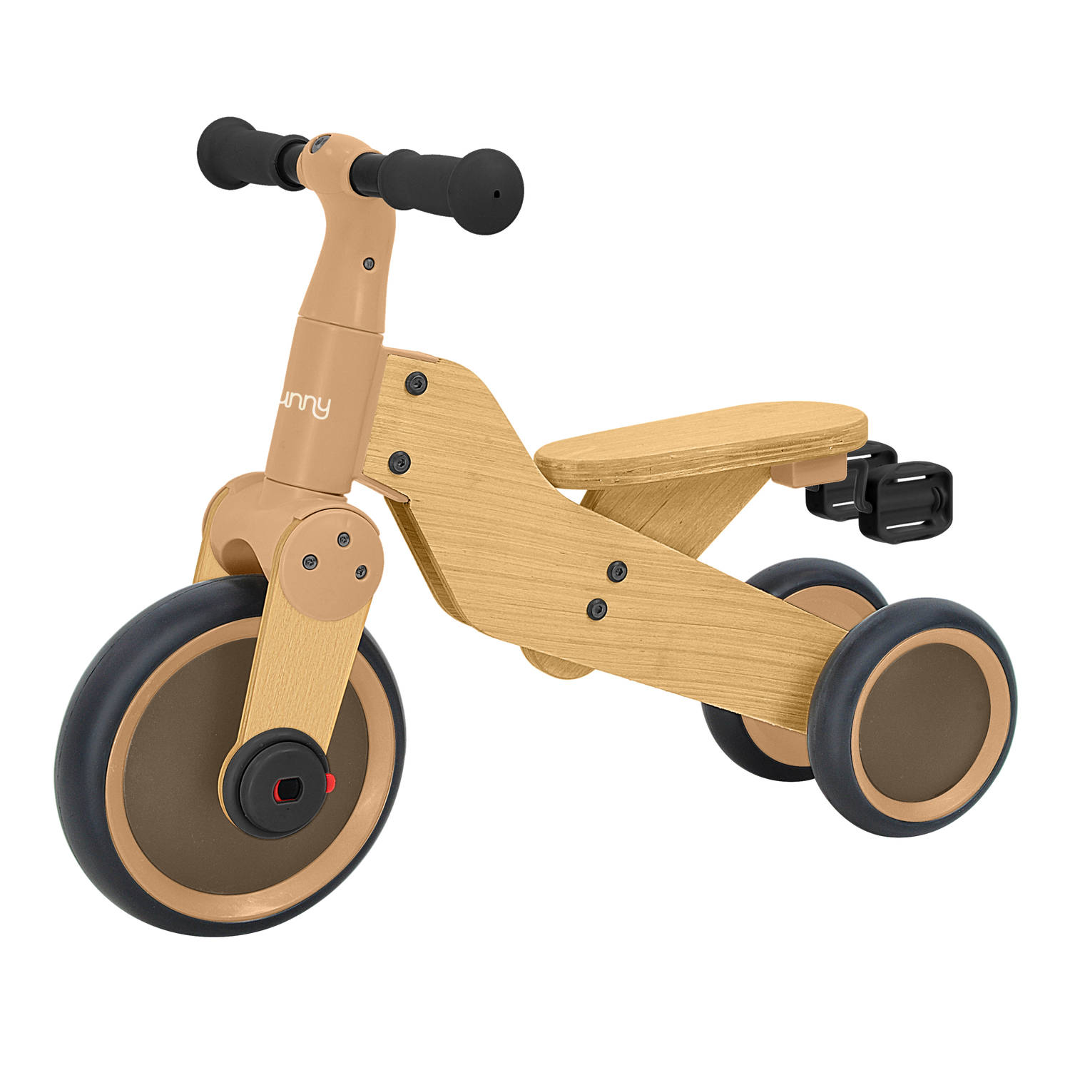 Sunny Walker 2-in-1 1000 Loopfiets voor Kinderen - Hout Loopfiets en Driewieler op 3 Wielen