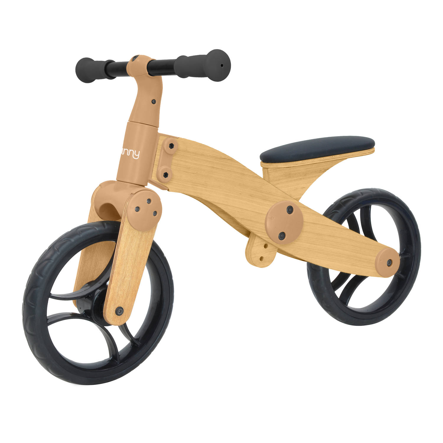 Sunny Balance Bike 1000 Loopfiets voor Kinderen van Hout Loopfiets 2 Wielen, Verstelbaar Zadel