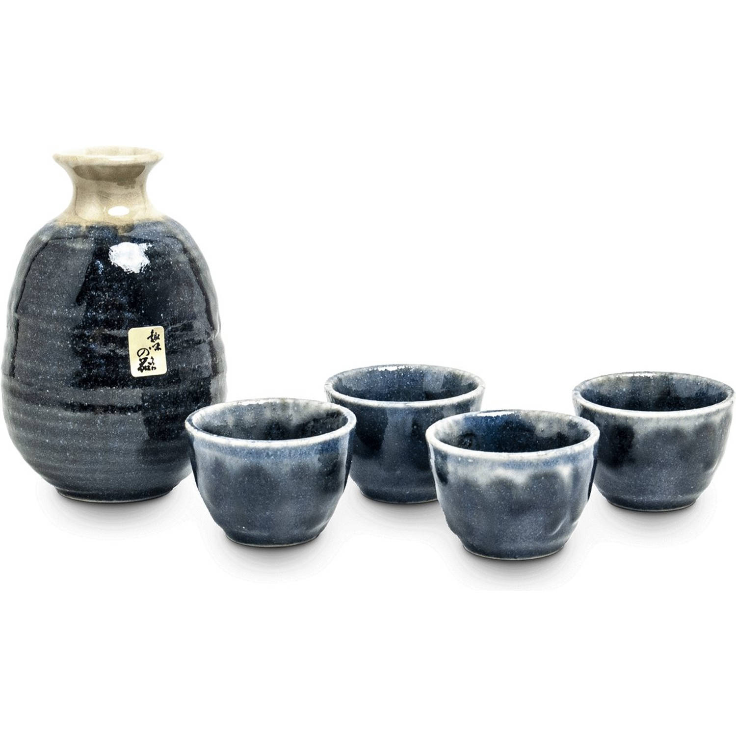 SAKE SET - SAKE FLES 300ML 4KOPJES - CADEAU VERPAKKING