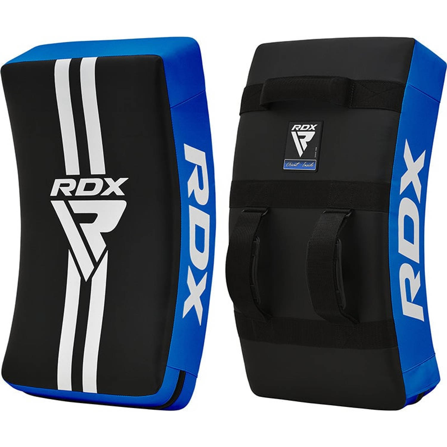 RDX Sports T1 Gel Padded Curved Kick Shield Blauw