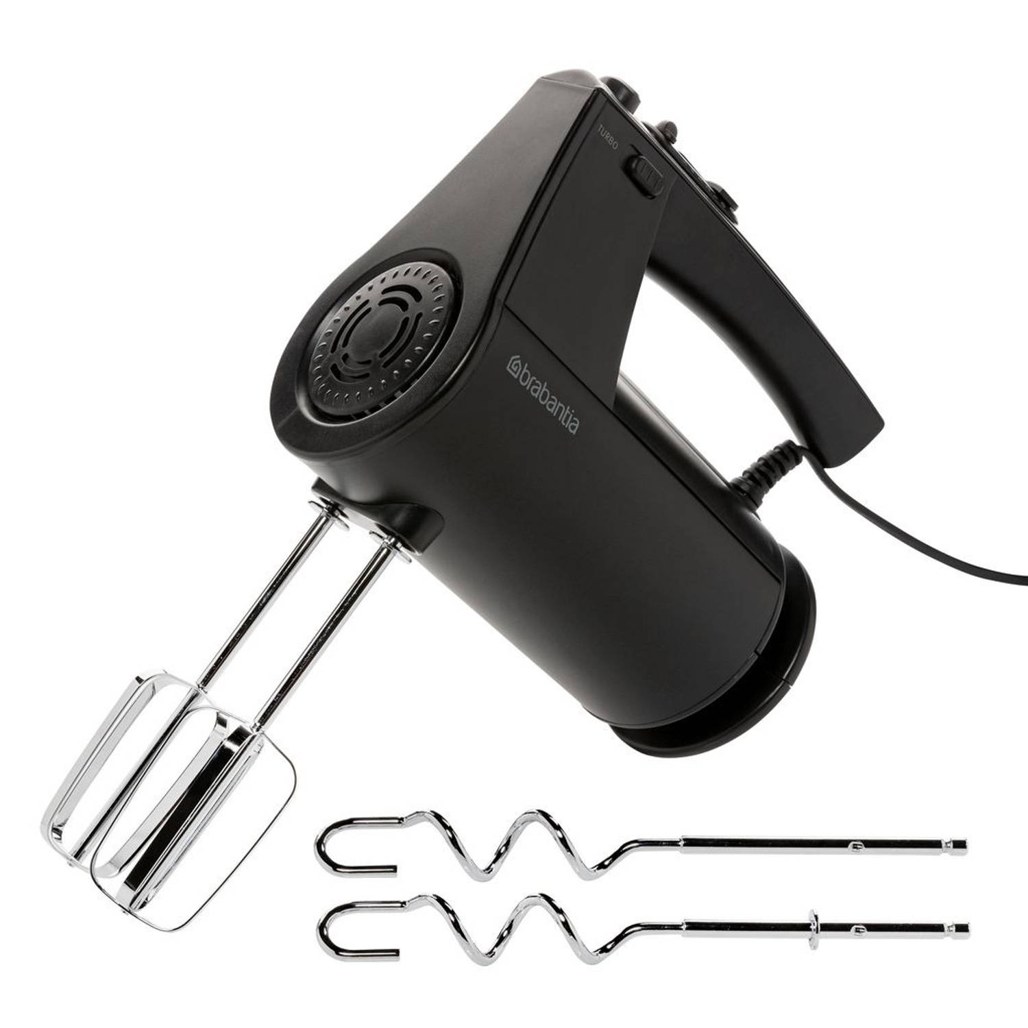 Brabantia BBEK1071MB Handmixer - 300 Watt - 10 snelheden - Turbo-Functie - Zwart