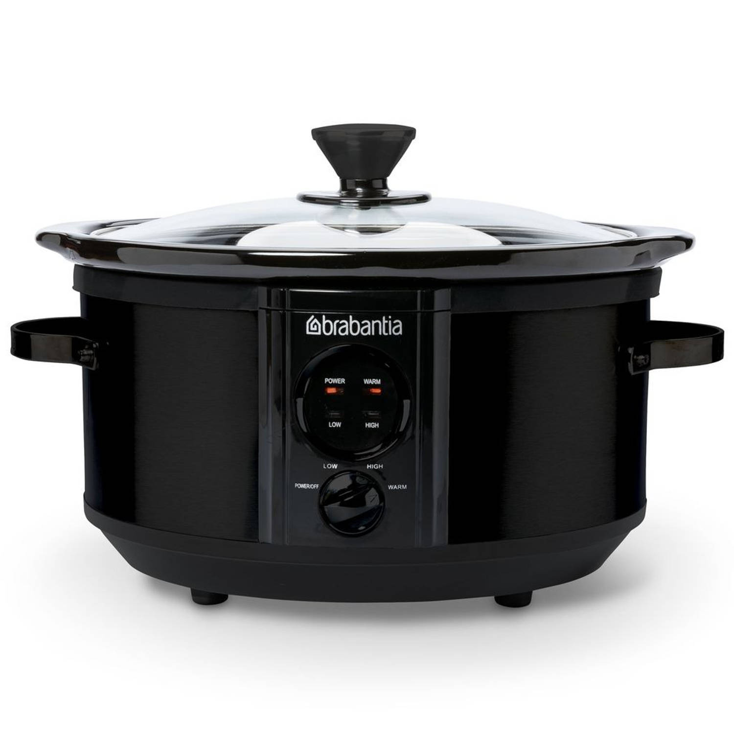 Brabantia BBEK1081MB Slowcooker - 3.5 Liter - 180 Watt - Warmhoudfunctie - Keramische Binnenpan - Zwart