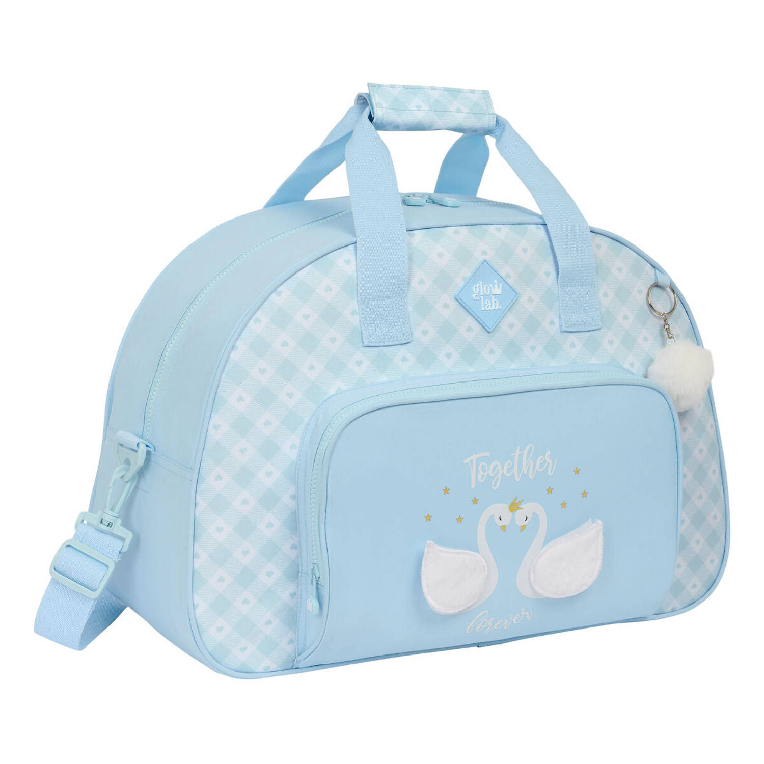 Sporttas Glow Lab Cisnes Licht Blauw 48 x 33 x 21 cm