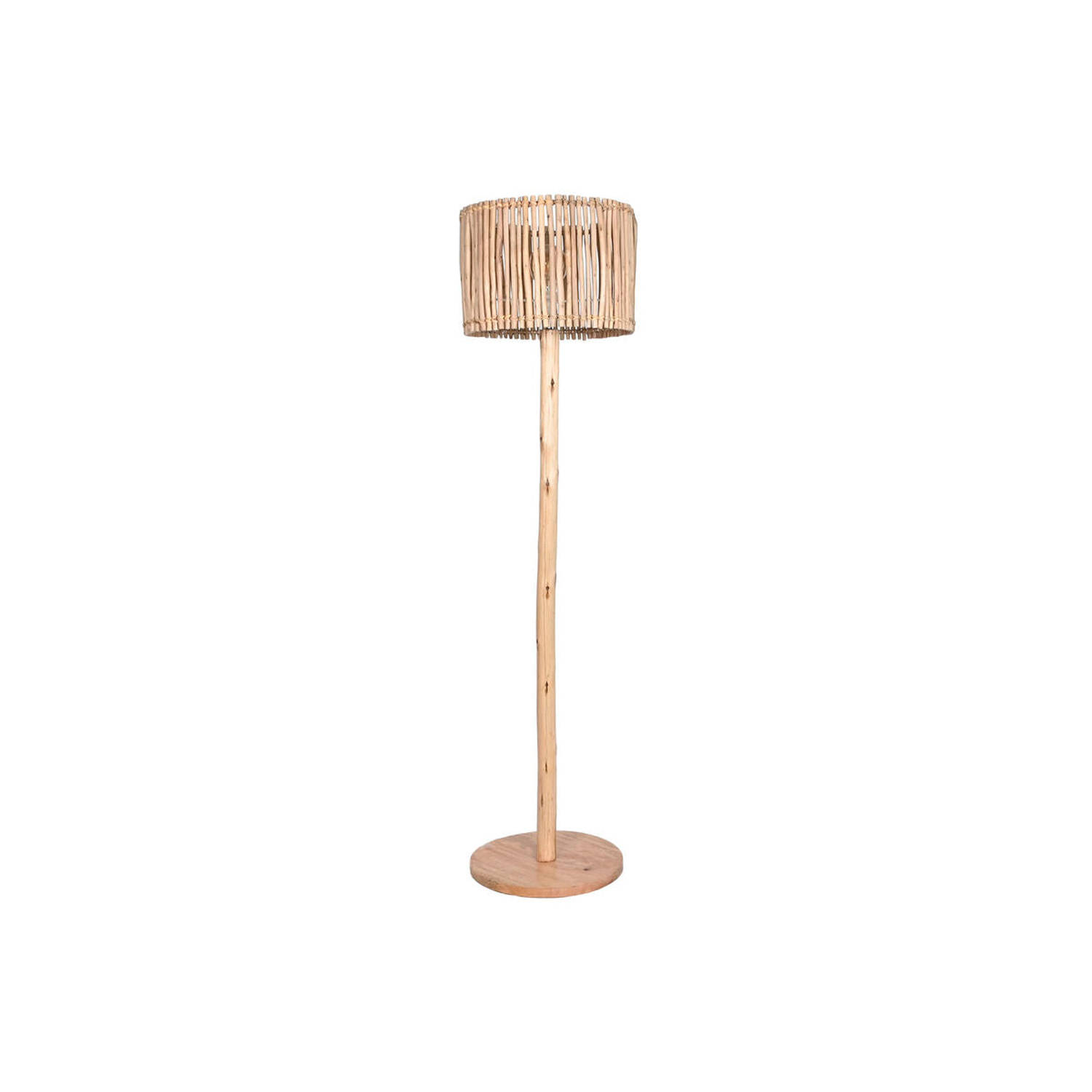 Vloerlamp Home ESPRIT Natuurlijk Jute Eucalyptushout 50 W 220 V 40 x 40 x 150 cm