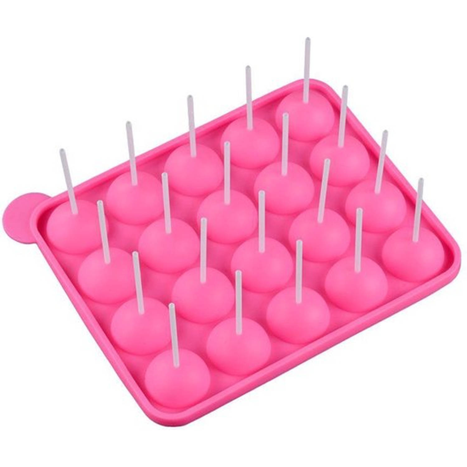 Knaak Siliconen Cakepop Bakvorm - Pop Cake Maker - 20 Gaatjes - Inclusief 20 Stokjes