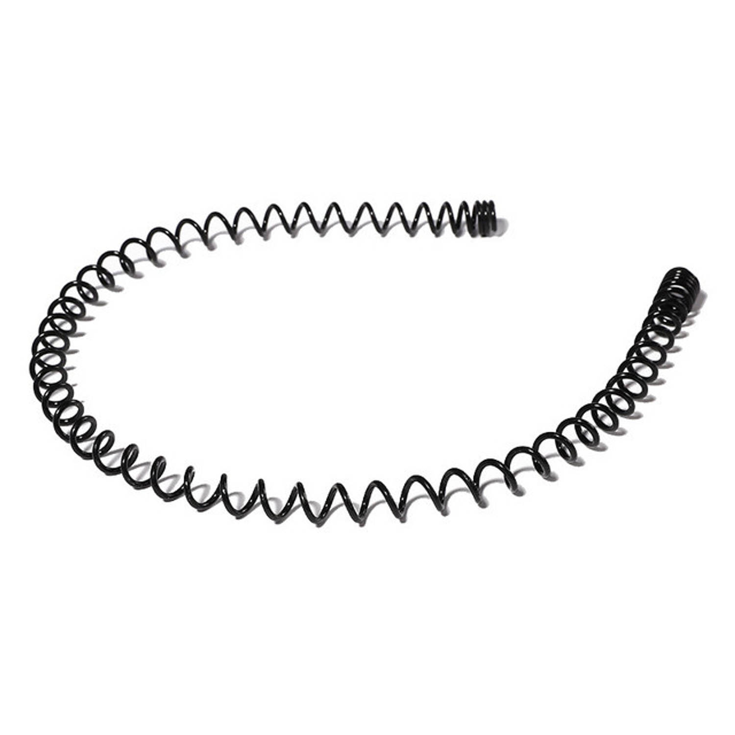 Knaak Wave Spiral Sport Diadeem - Sport Haarband - Metaal - Zwart - 41 cm - 1 stuk