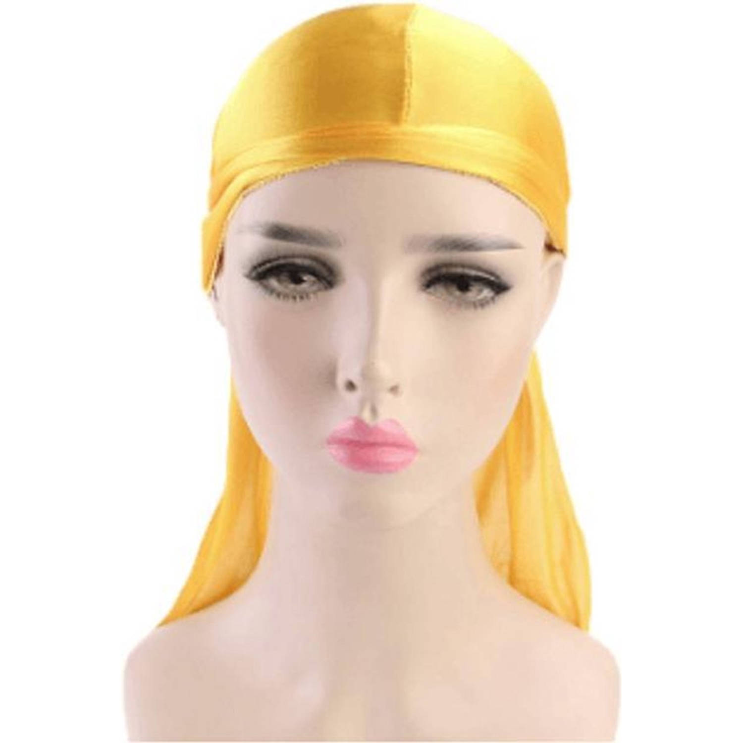 Knaak Du-Rag-Premium Kwaliteit - Waves - Durag - Hoofddeksel - Geel - 1 Stuk