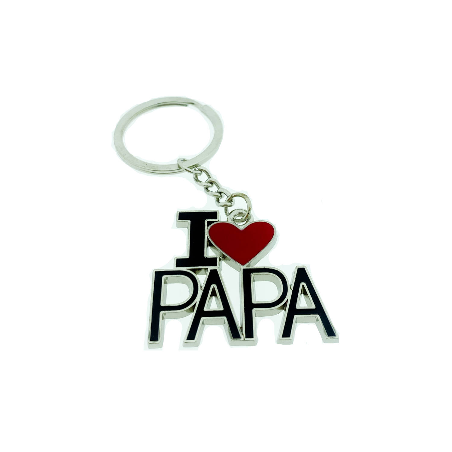 Knaak Sleutelhanger I Love papa Sleutelhanger Vader Vaderdag Cadeau Verjaardag Vader