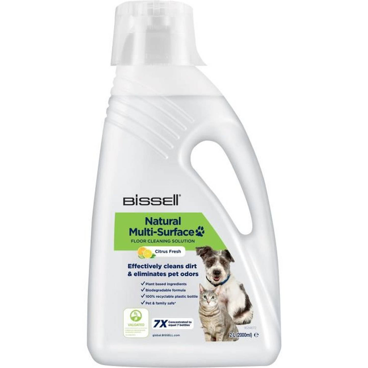 BISSELL Natural Pet MultiSurface - Reinigingsmiddel voor CrossWave/SpinWave - 2L