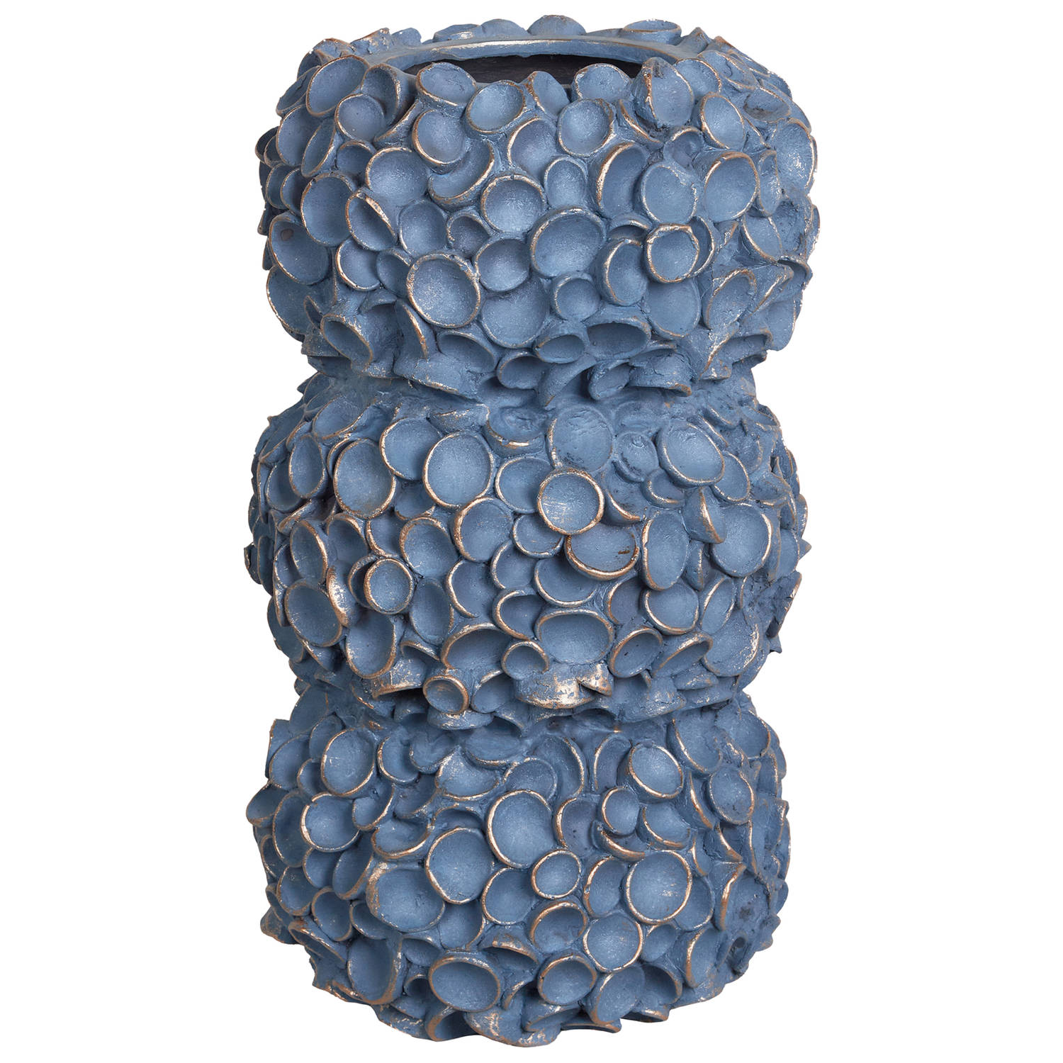 Beliani MUZAKI Bloemenvaas-Blauw-Magnesiumoxide