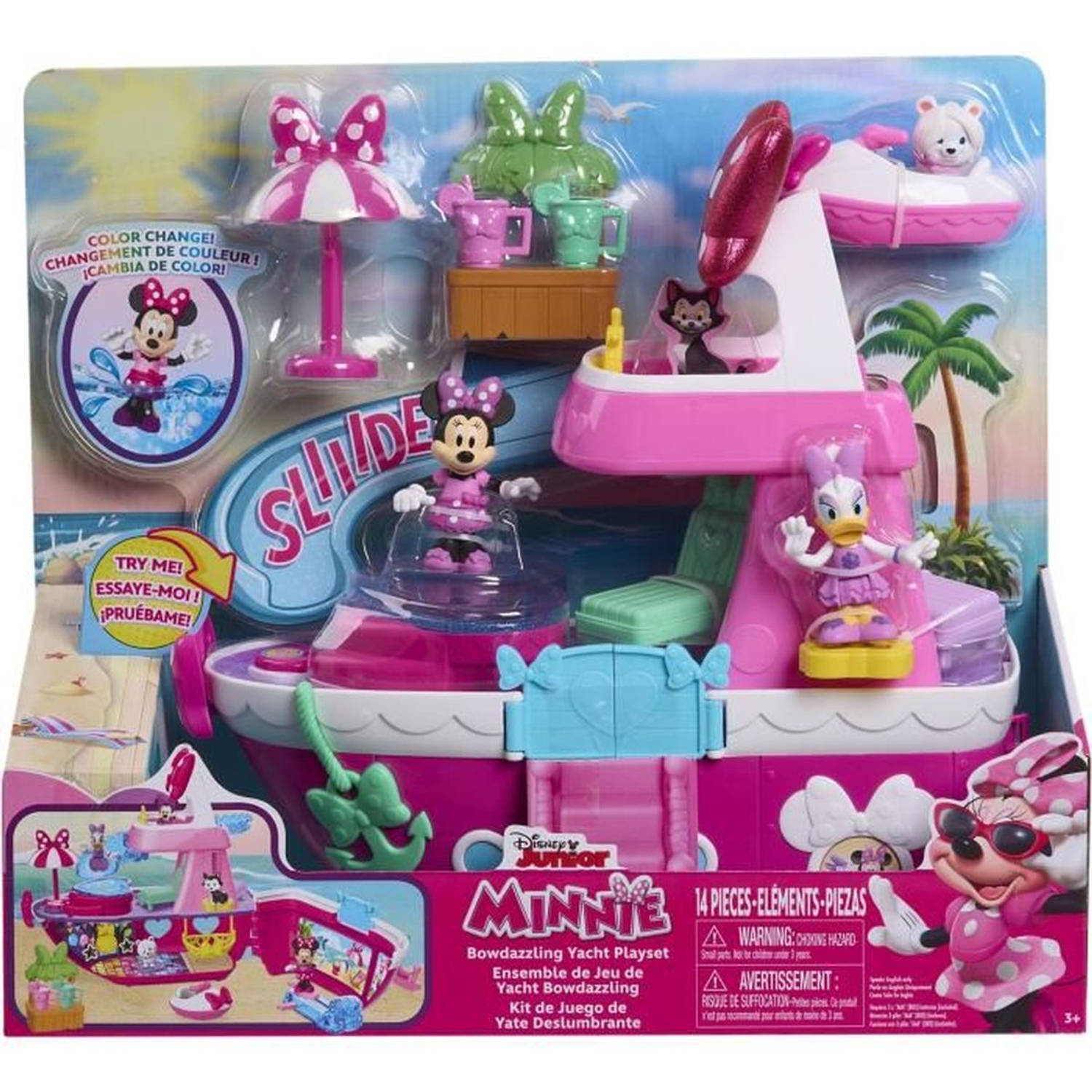 Interactief speelgoed - DISNEY MINNIE MOUSE - Minnie&apos;s jacht - Jacht met 14 accessoires, omkleedkleding en zwembad