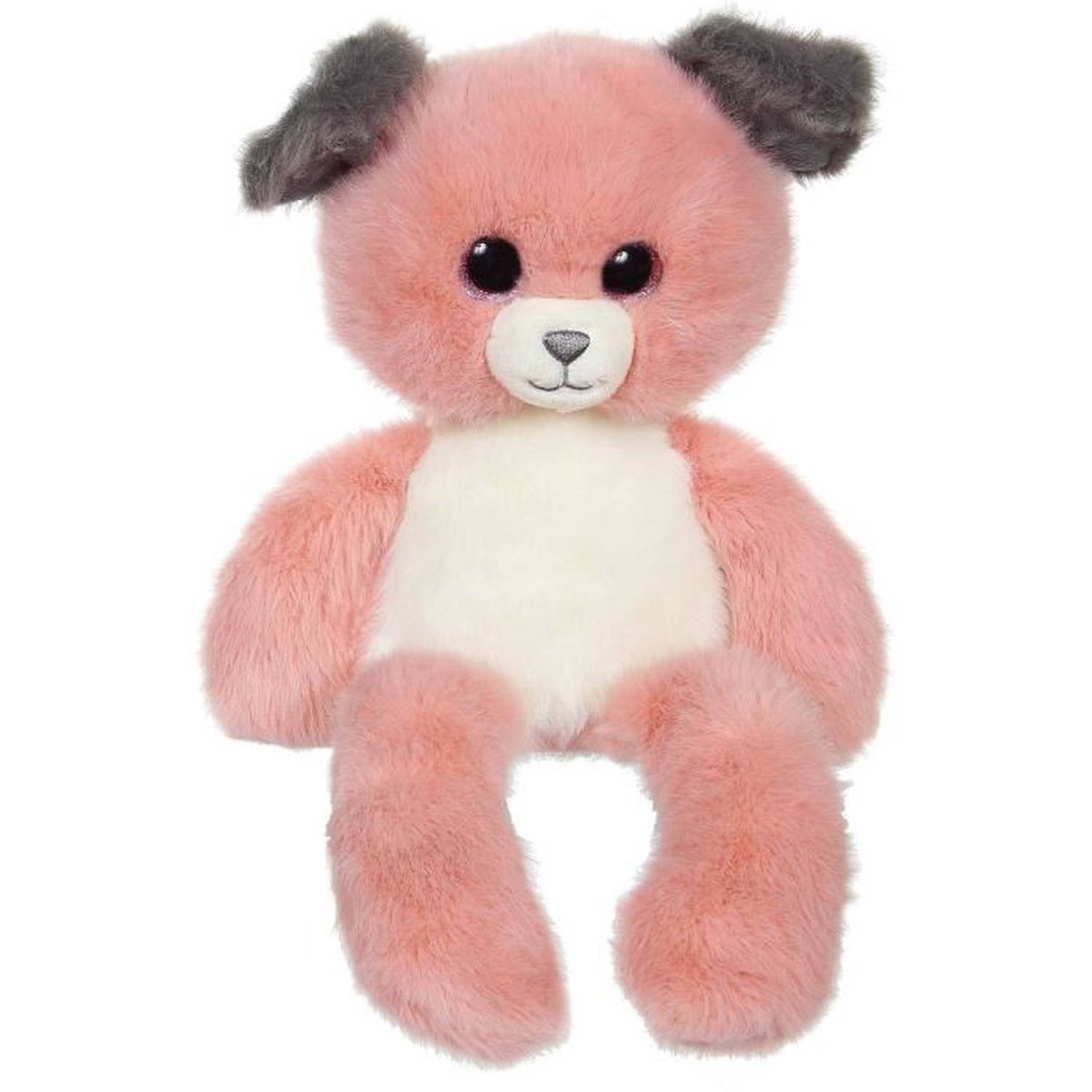 Leggies hondenknuffel - GIPSY TOYS - roze en grijs, 48 cm