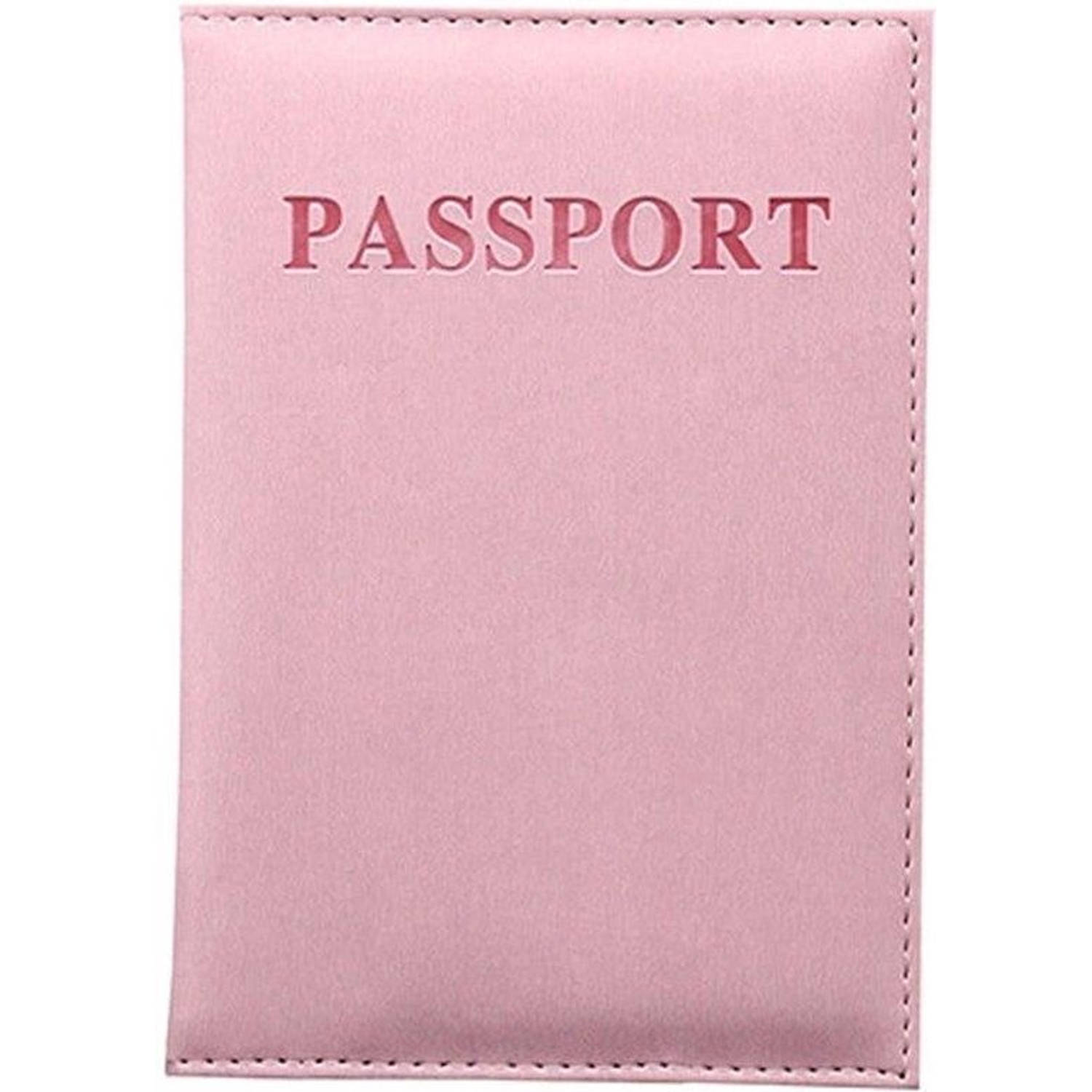 Knaak Leren Paspoorthouder - Paspoort Hoesje - Cover - Roze