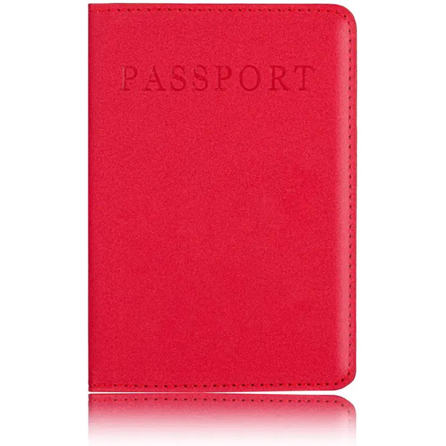 Knaak Leren Paspoorthouder - Paspoort Hoesje - Cover - Rood