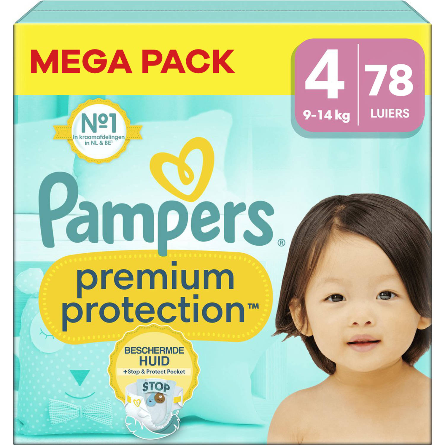 Pampers - Premium Protection - Maat 4 - Megapack - 78 luiers - 9/14 KG