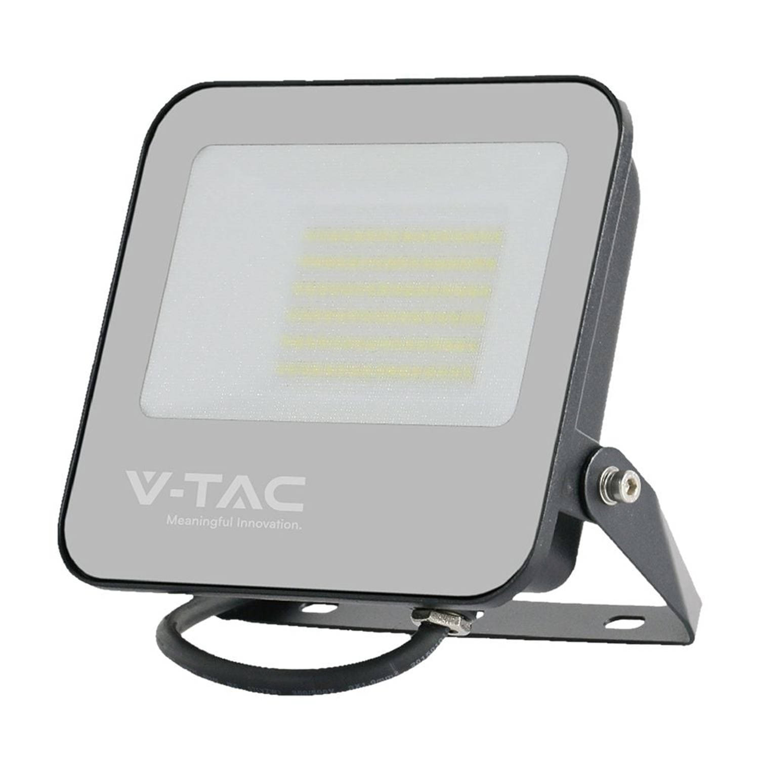 V-TAC VT-44051 LED Schijnwerpers - 160lm Slimline Serie - IP65 - Zwarte behuizing - 50 Watt - 8000 Lumen - 4000K -