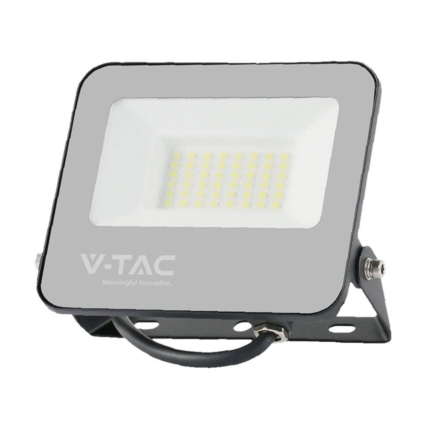 V-TAC VT-44031 LED Schijnwerpers - 160lm Slimline Serie - IP65 - Zwarte behuizing - 30 Watt - 4800 Lumen - 6500K -