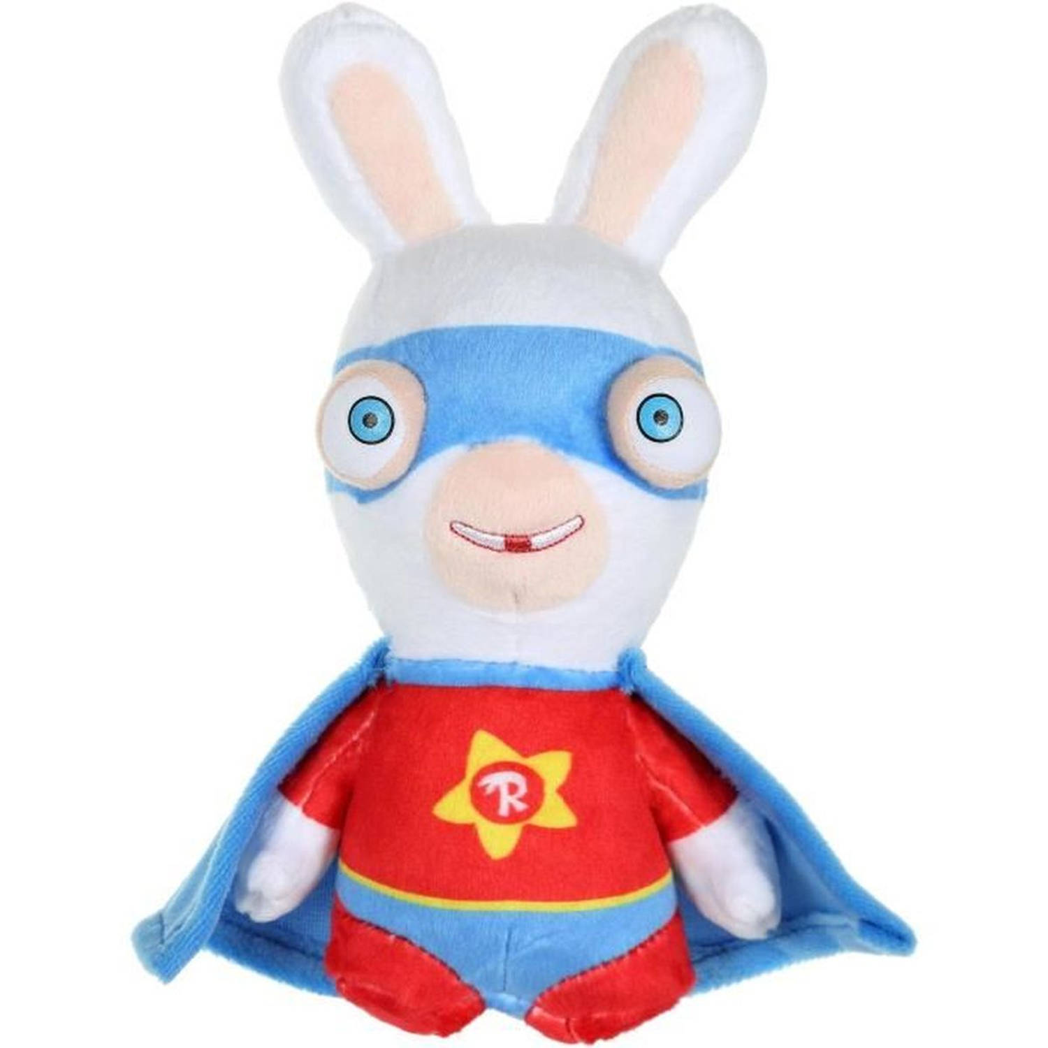 KONIJNEN CRETINS Super Hero Pluche Rood Geluid - 18 cm