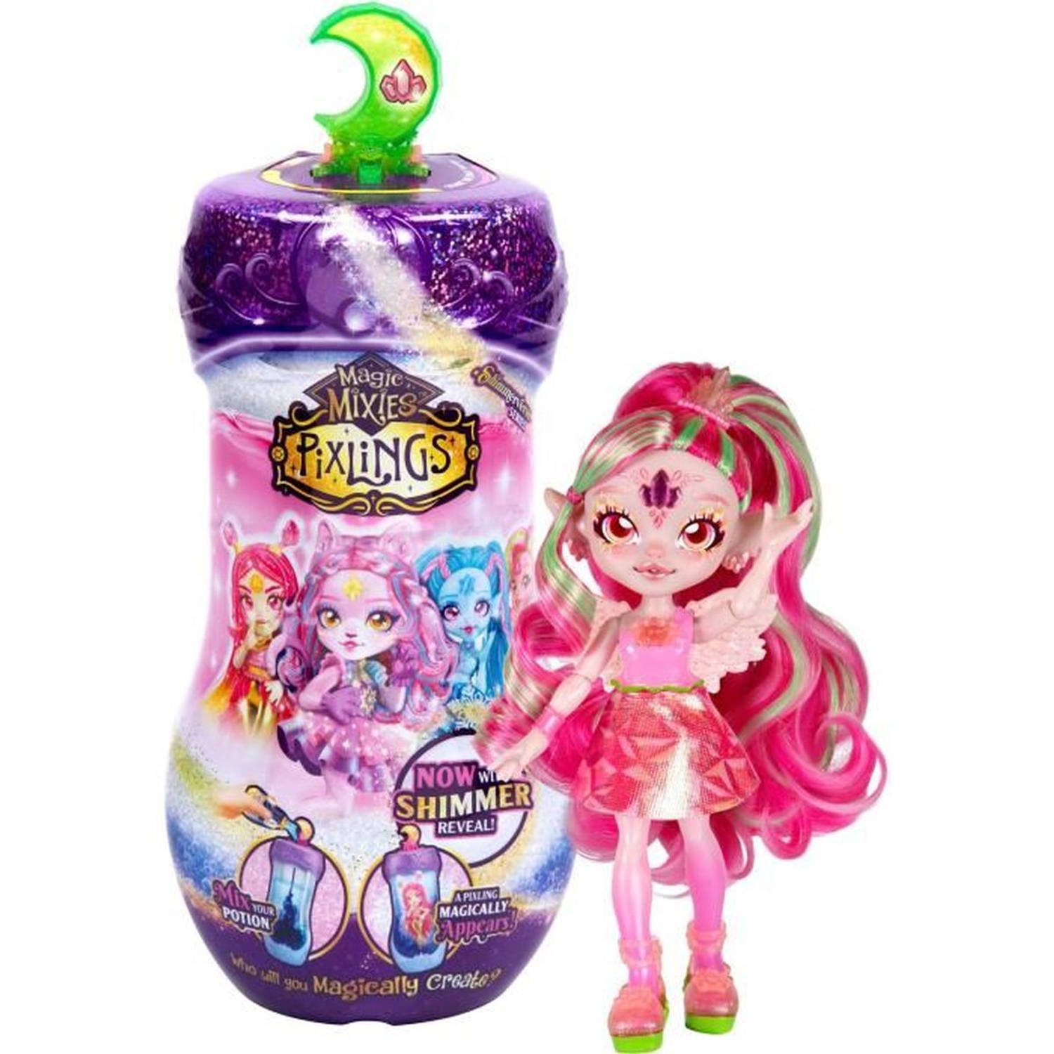 Magic Mixies Glitter Pixlings - Pixlings pop Faye - Maak een magische toverdrank