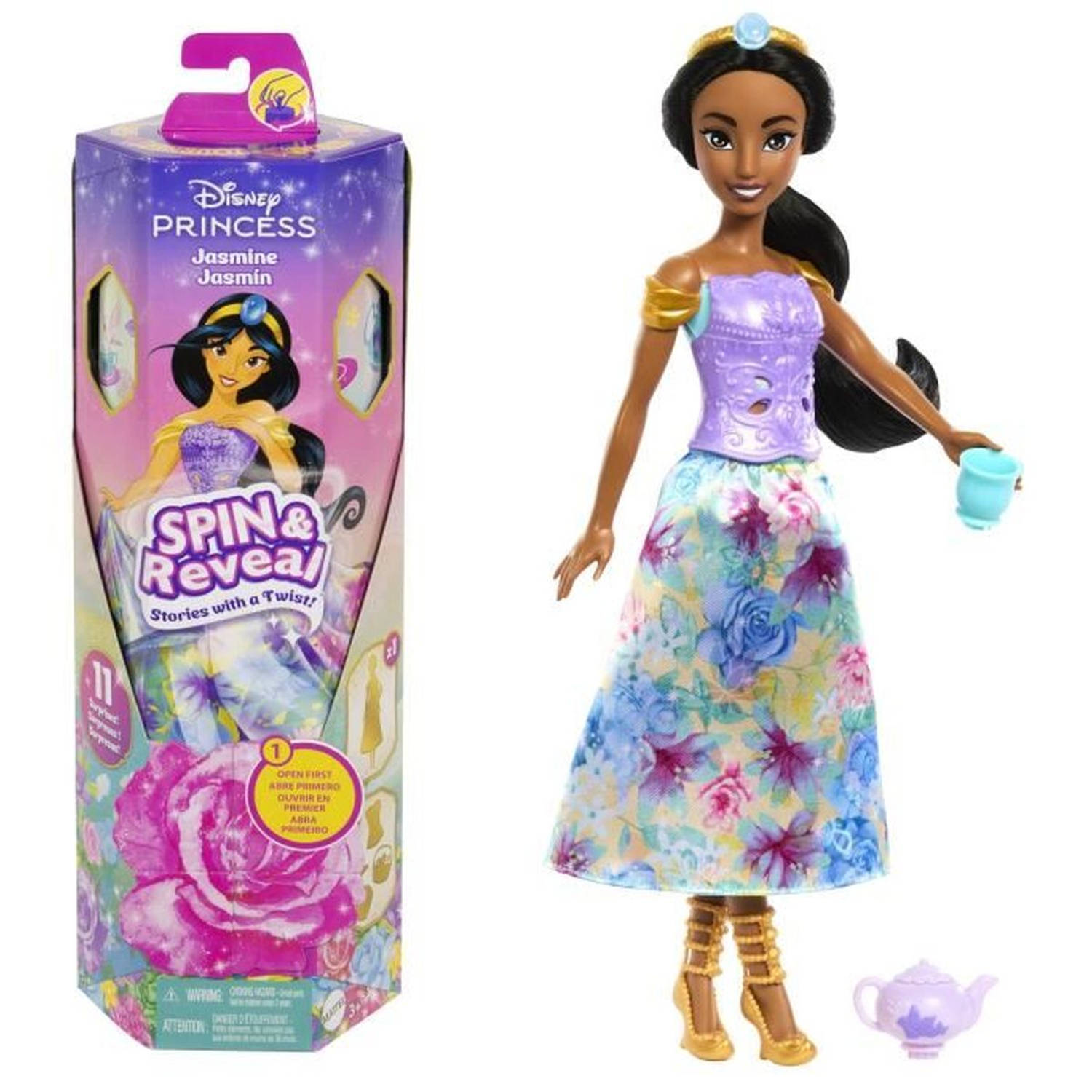 Disney Princess Draaien en Ontdekken - Jasmine pop