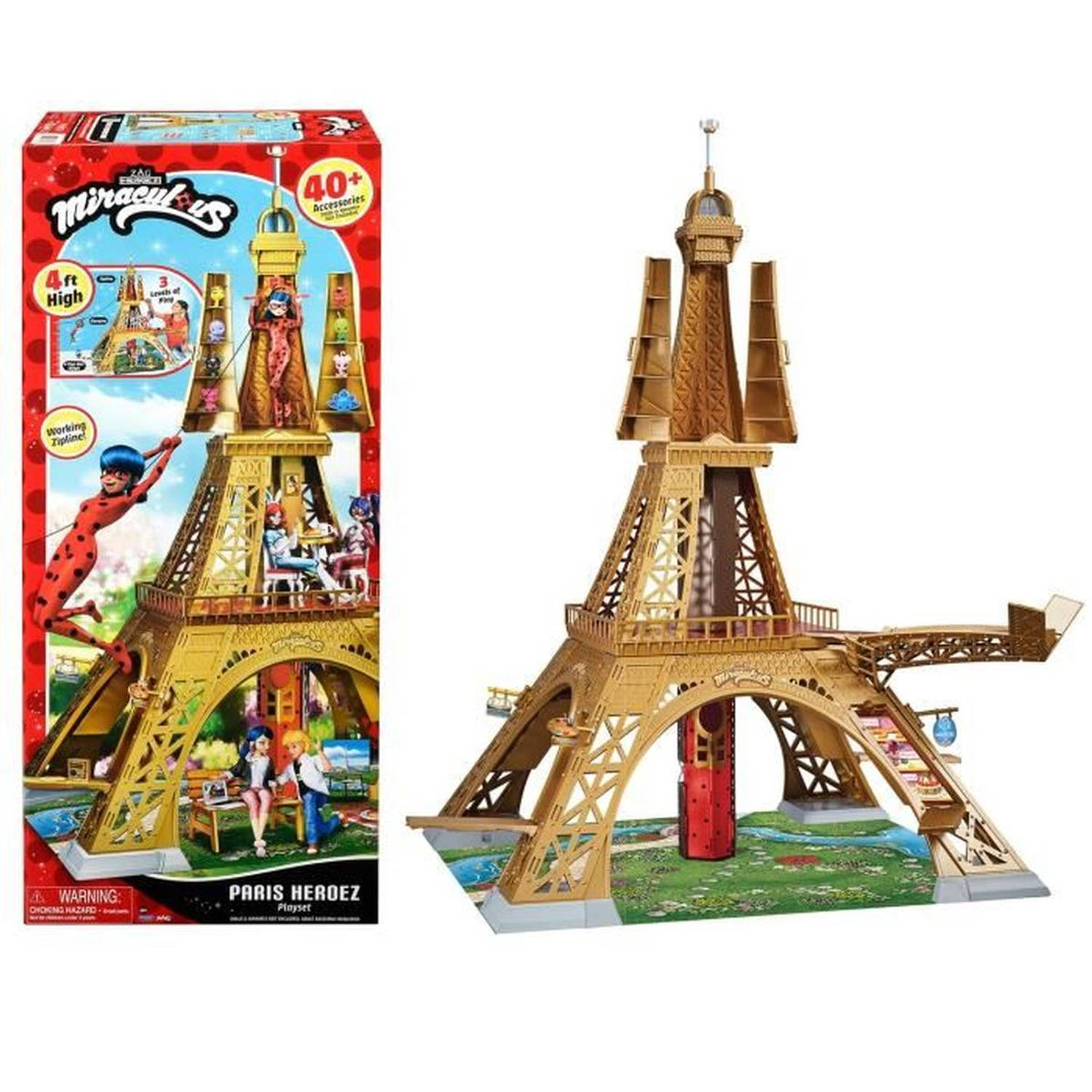 Deluxe speelset Paris - BANDAI - Miraculous - Ruim 1,20 m met accessoires