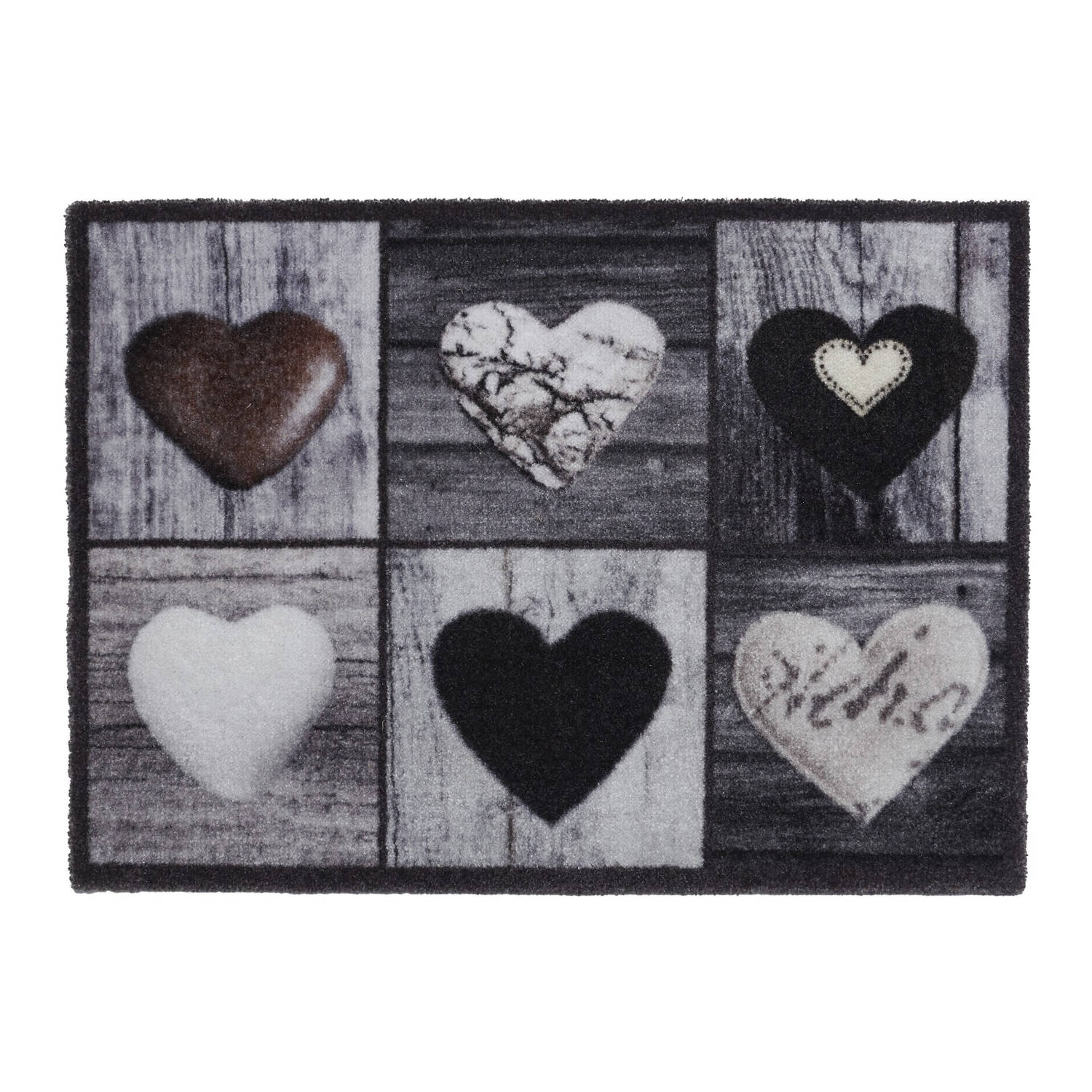 MD Entree - Deurmat - Schoonloopmat - Ambiance - Love Hearts - 50 x 70 cm