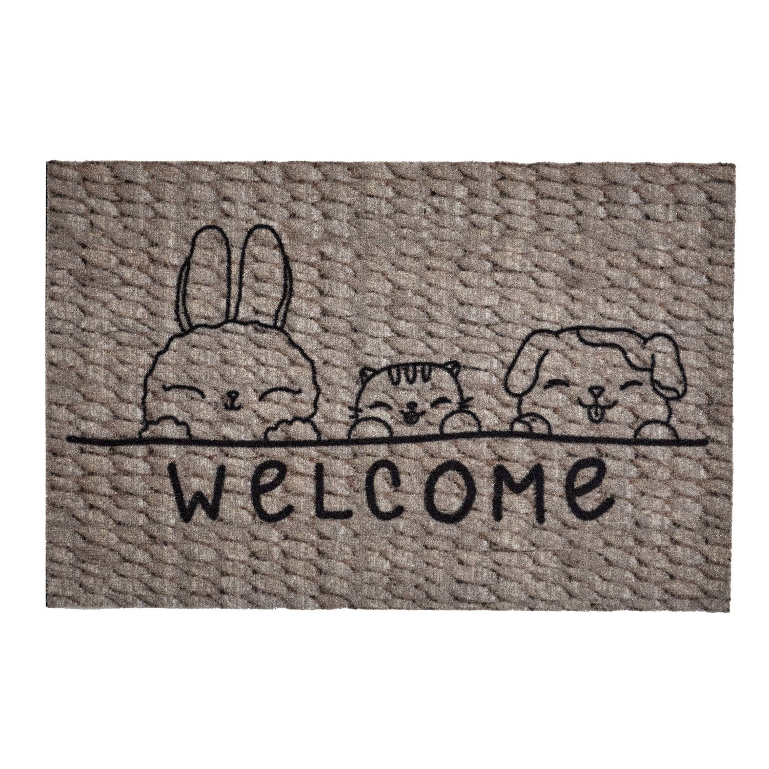 MD Entree - Deurmat - Schoonloopmat - Impression - Cute Animals - 40 x 60 cm