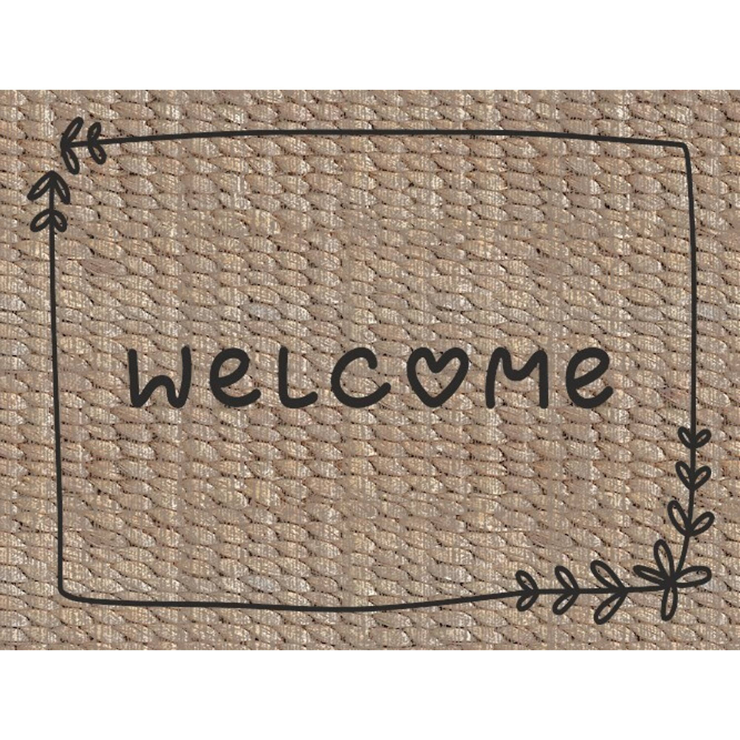 MD Entree - Deurmat - Schoonloopmat - Ambiance - Welcome Natural - 50 x 70 cm