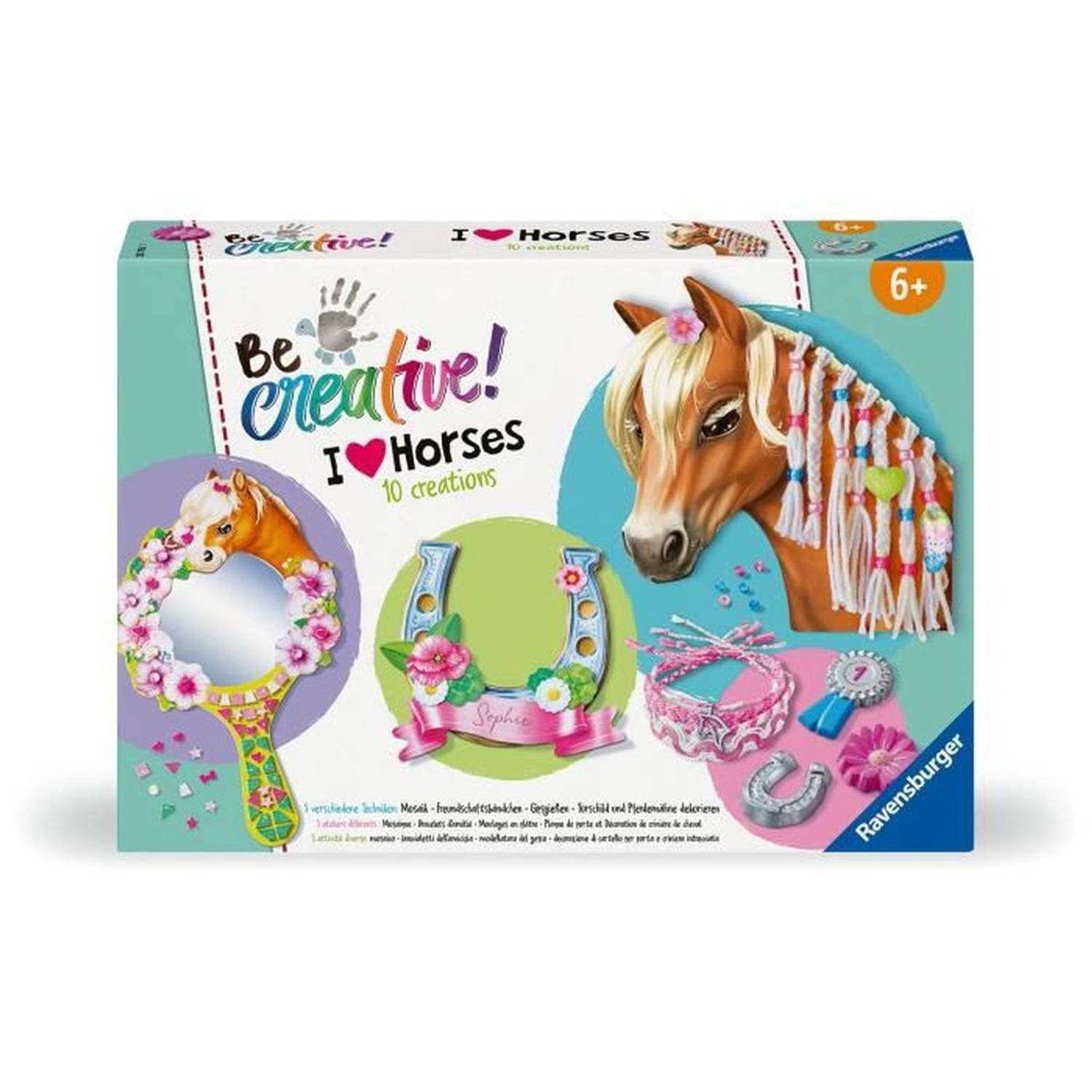 Ravensburger-Be Creative Horse - Multi-activiteitenpakket paarden - 10 creaties - Ontspannende en creatieve activiteit -