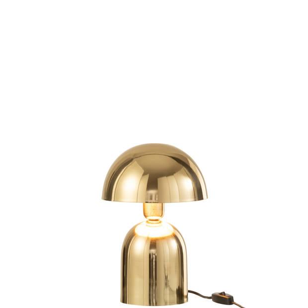 J-line - Lamp Paddenstoel Metaal Blinkend Goud - 20x20x30cm