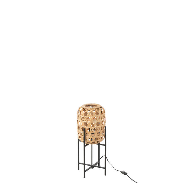 J-line - Lamp Op Voet Bamboo Naturel Small - 24.5x24.5x53cm